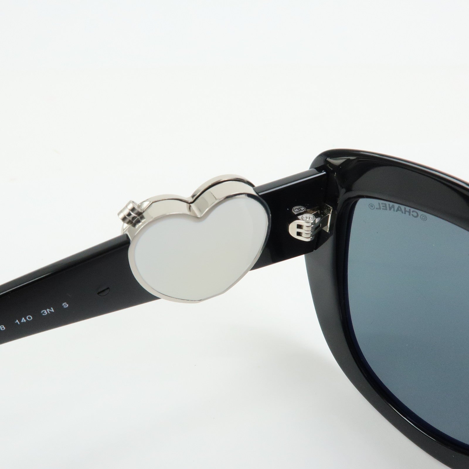 CHANEL COCO Mark Plastic Sunglasses 54▢18 140 3N S Black 5517A