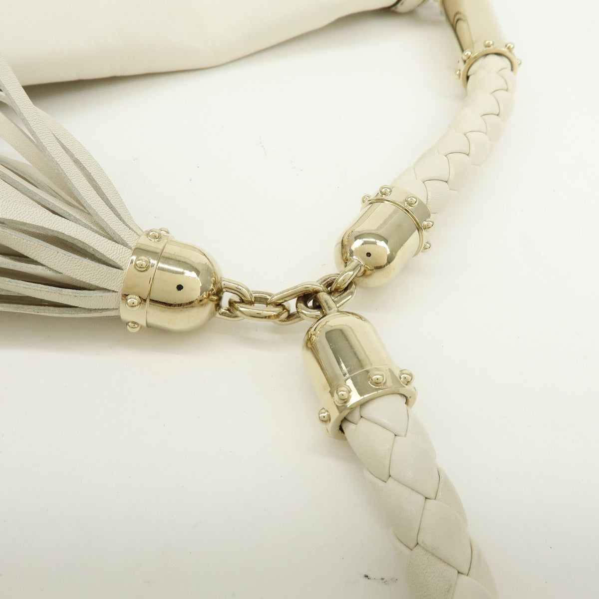GUCCI Interlocking G Leather Shoulder Bag Ivory 167732
