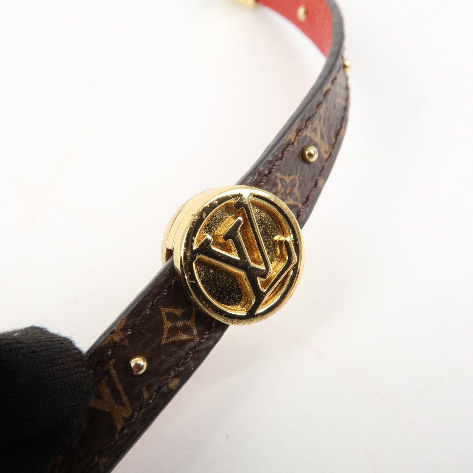 Louis Vuitton Monogram LV Circle Reversible Bracelet M6268E Used