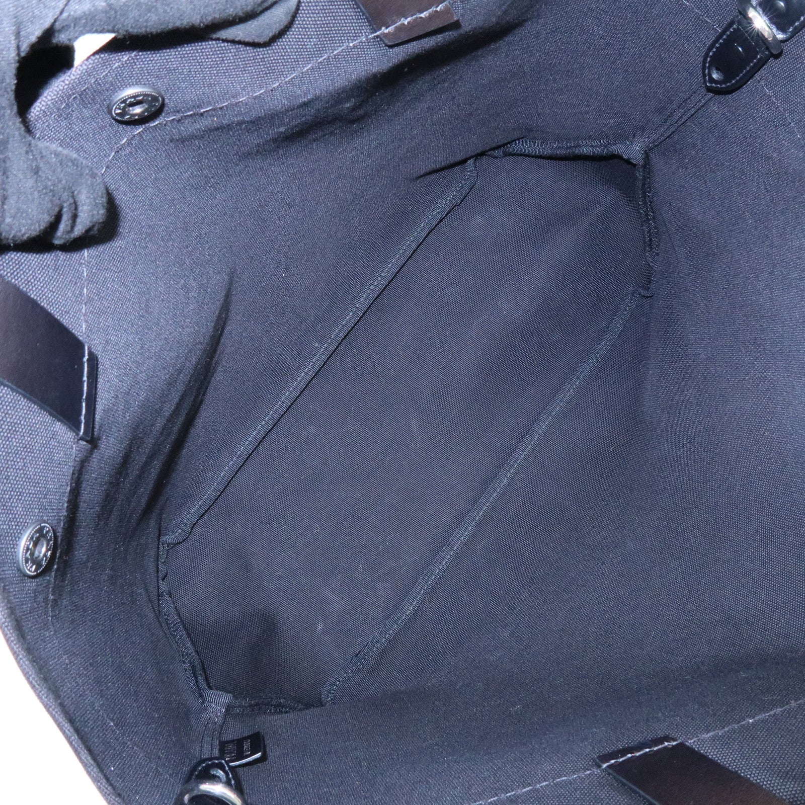 PRADA Logo Denim 2Way Bag Hand Bag Shoulder Bag Navy 1BG244