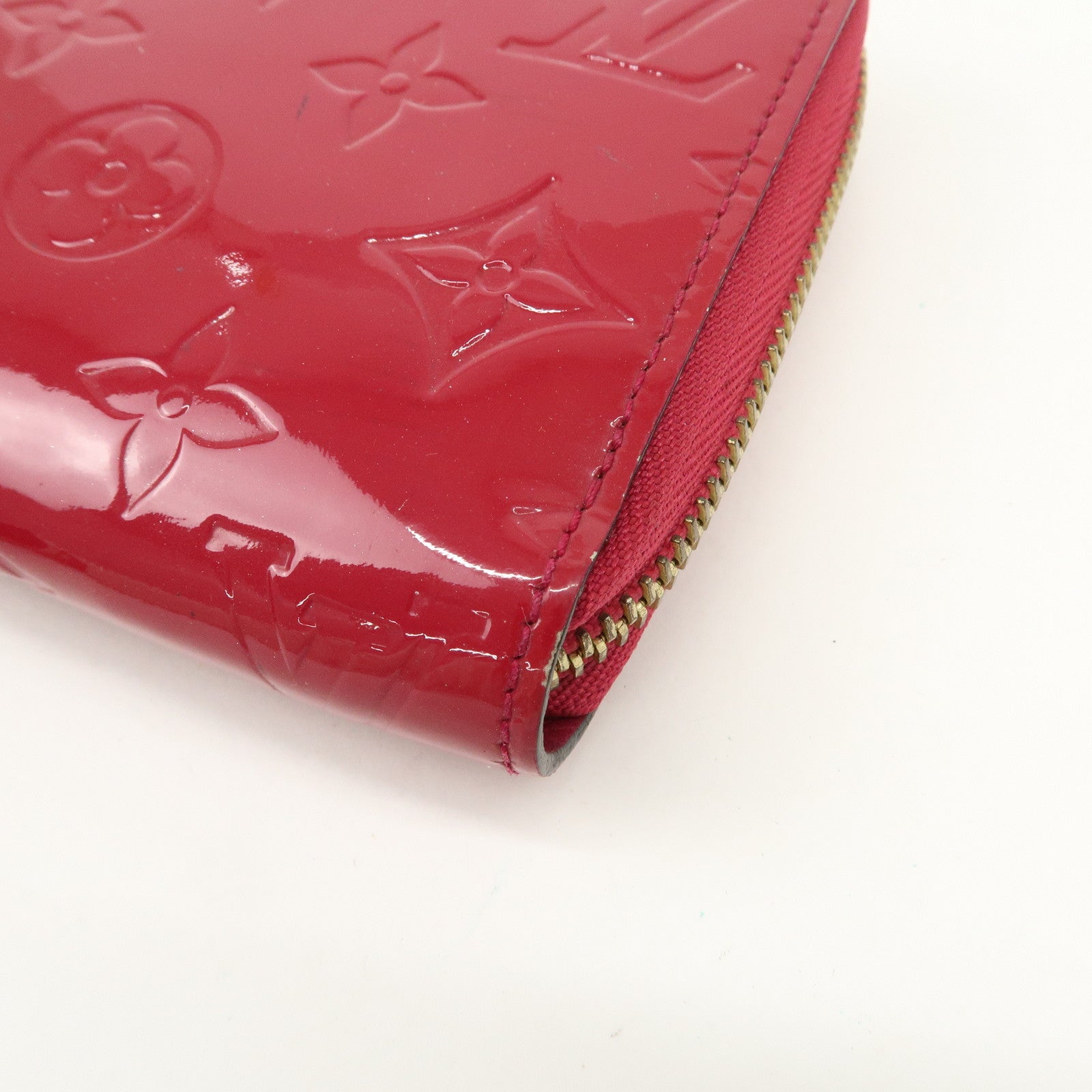 Louis Vuitton Monogram Vernis Round Zippy Wallet Rose Indien M91597 Used
