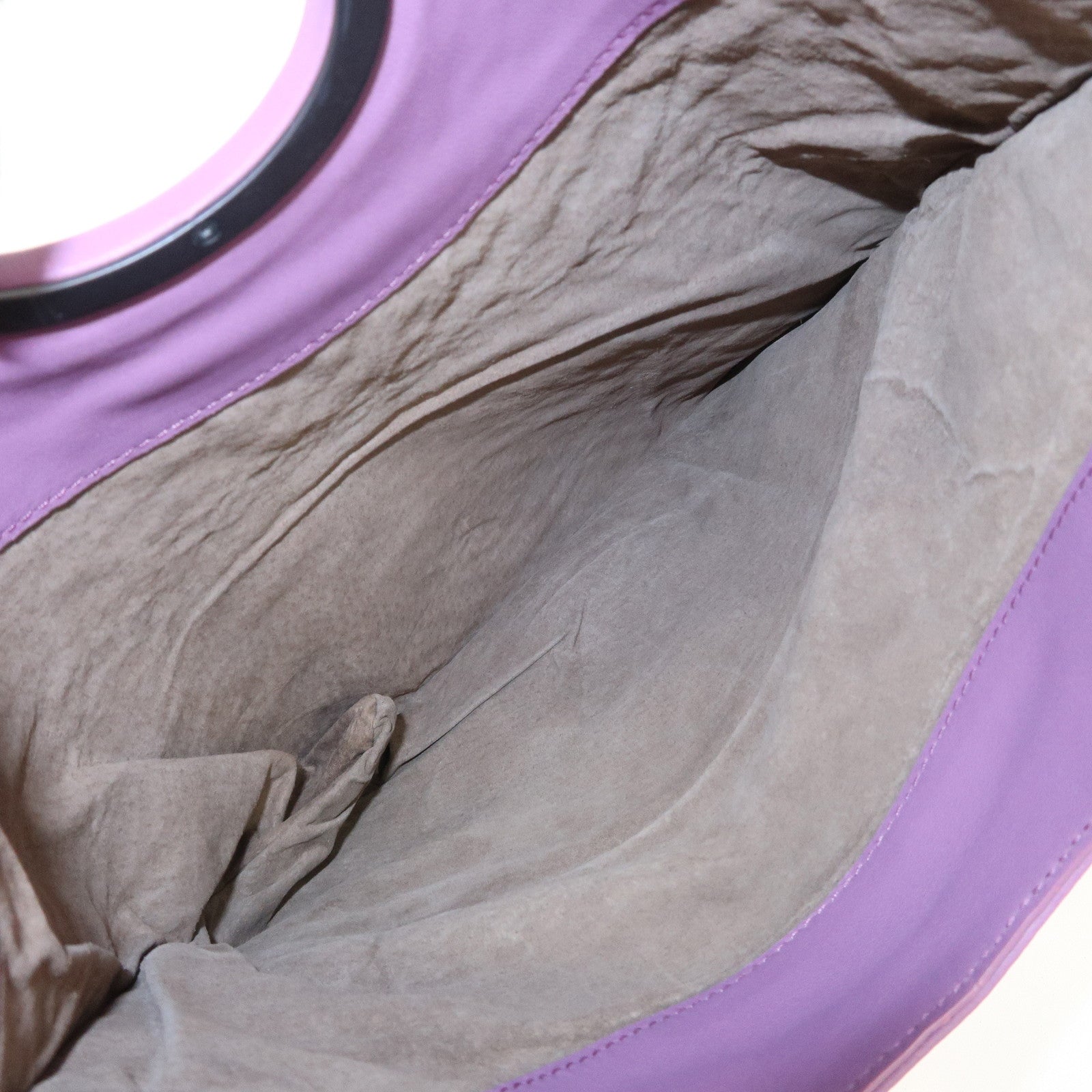 BOTTEGA VENETA Intrecciato Leather Clutch Bag Purple Used