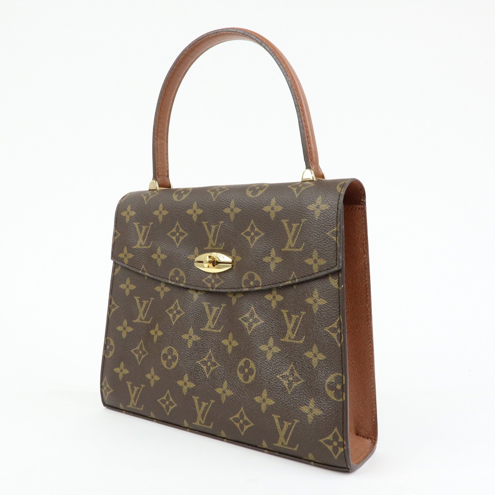 Louis Vuitton Monogram Malesherbes Canvas Hand Bag Brown M51379