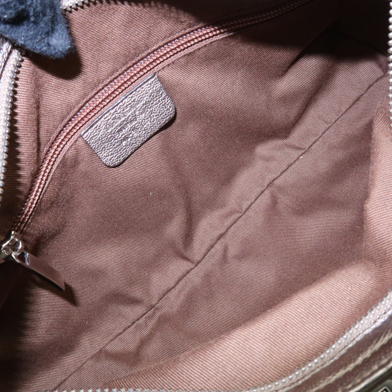 Ferragamo Gancini Leather Hand Bag Shoulder Bag Bronze