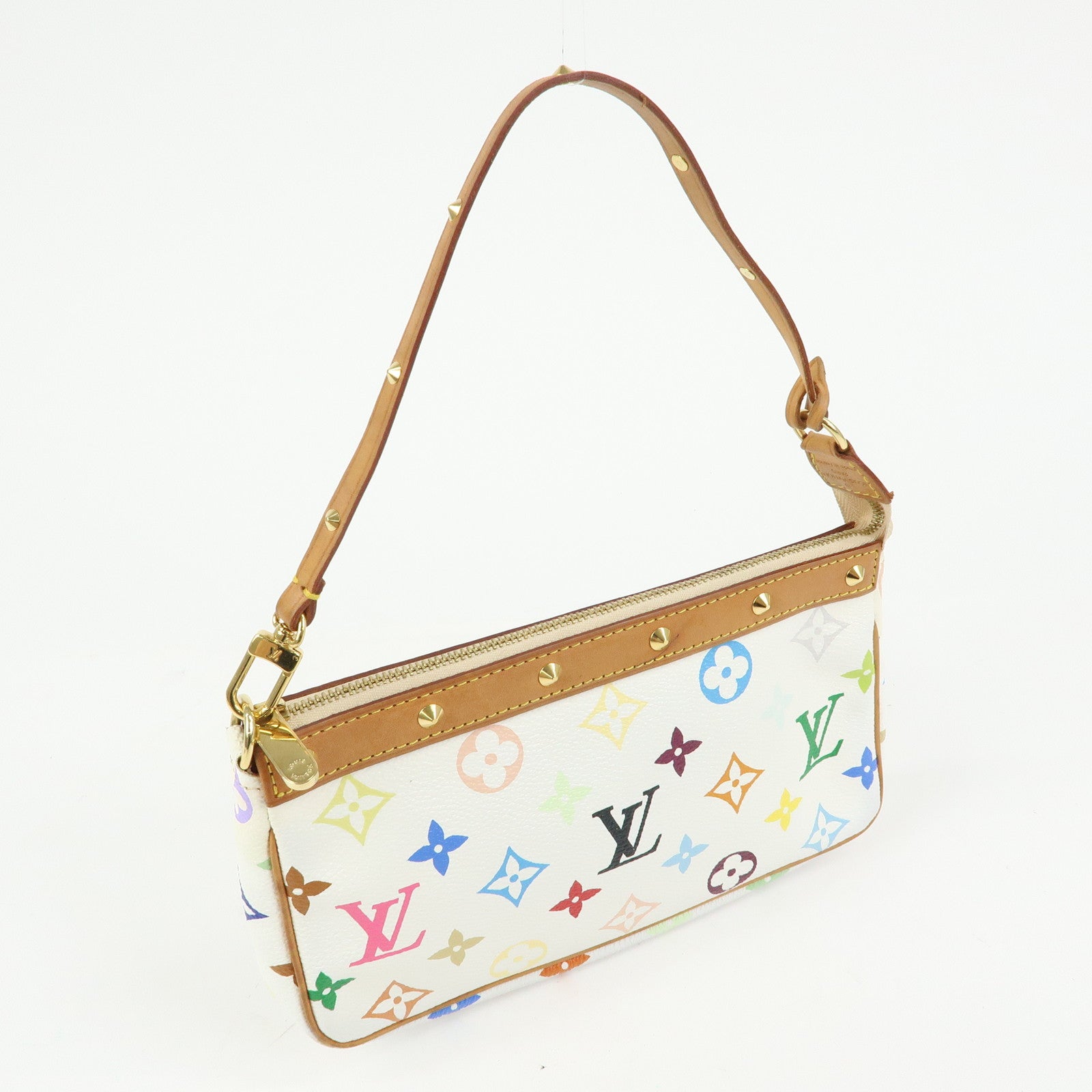 Louis Vuitton Monogram Multicolor Pochette Accessoires Blanc M92649