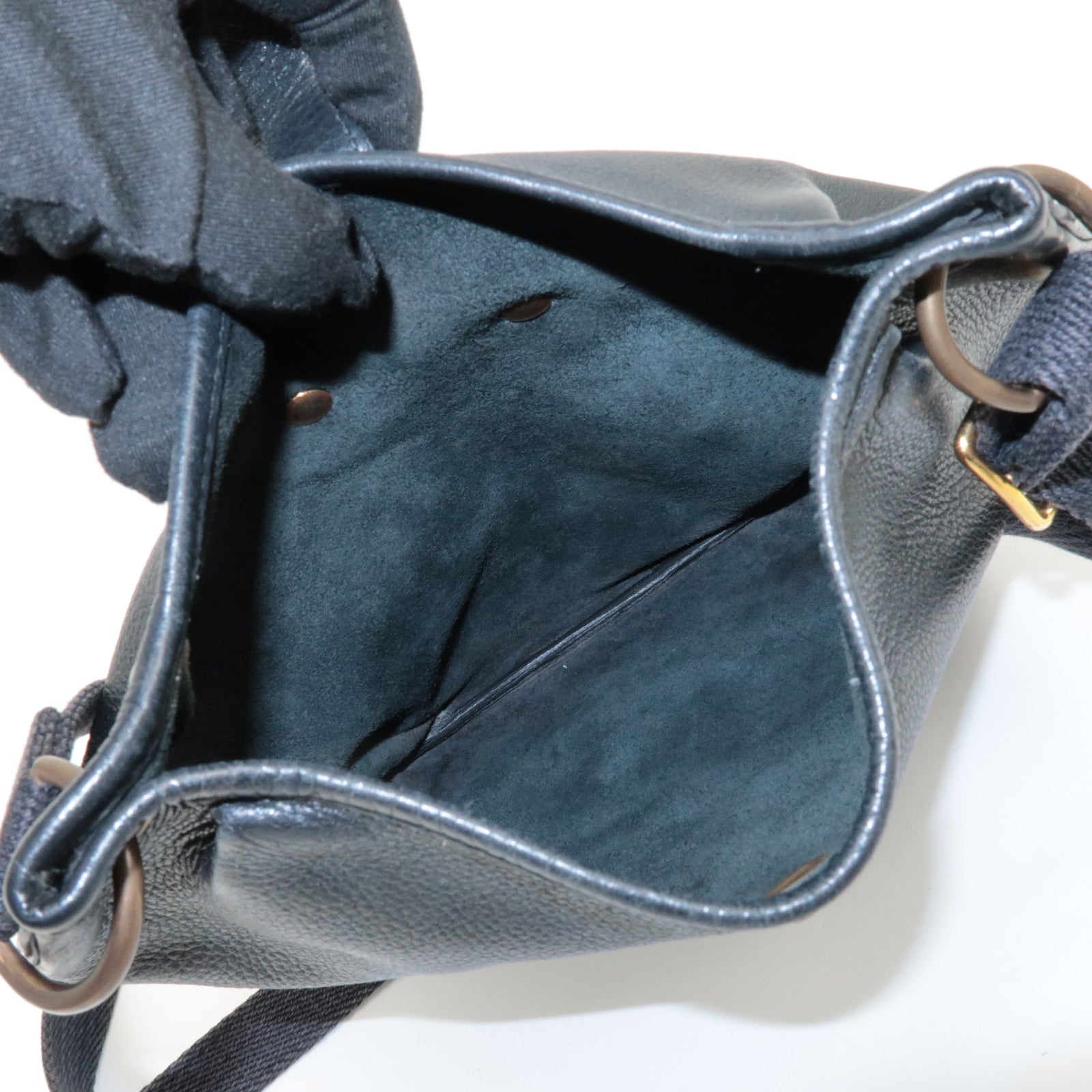 HERMES Mini Rodeo Leather Shoulder Bag Crossbody Bag Q Engraved Used