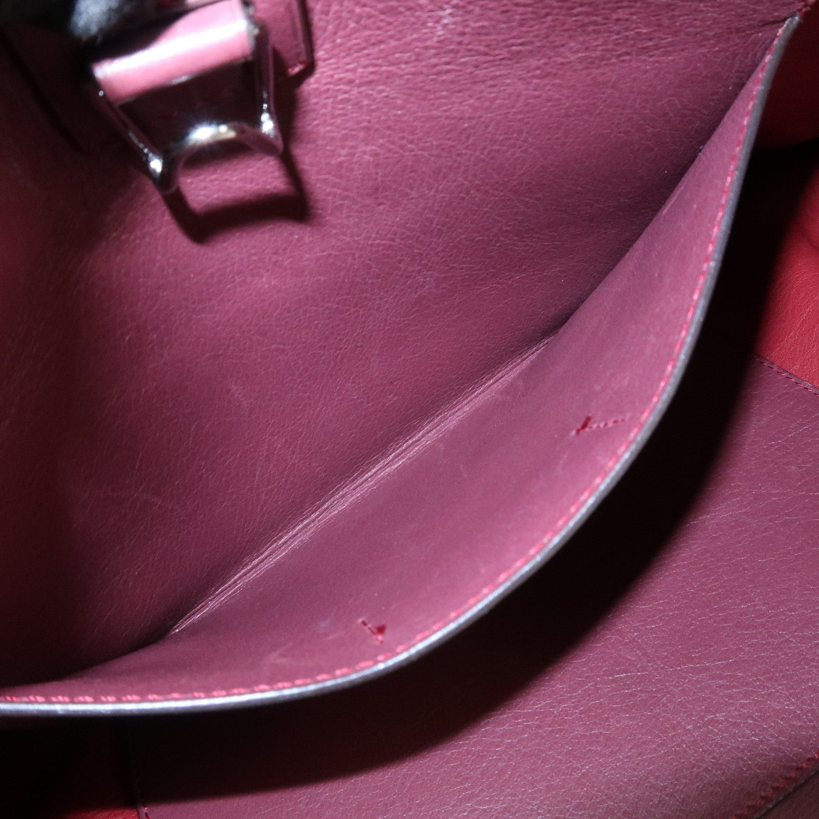 LOEWE Anagram Suede Leather 2Way Bag Shoulder Hand Bag Red 061307