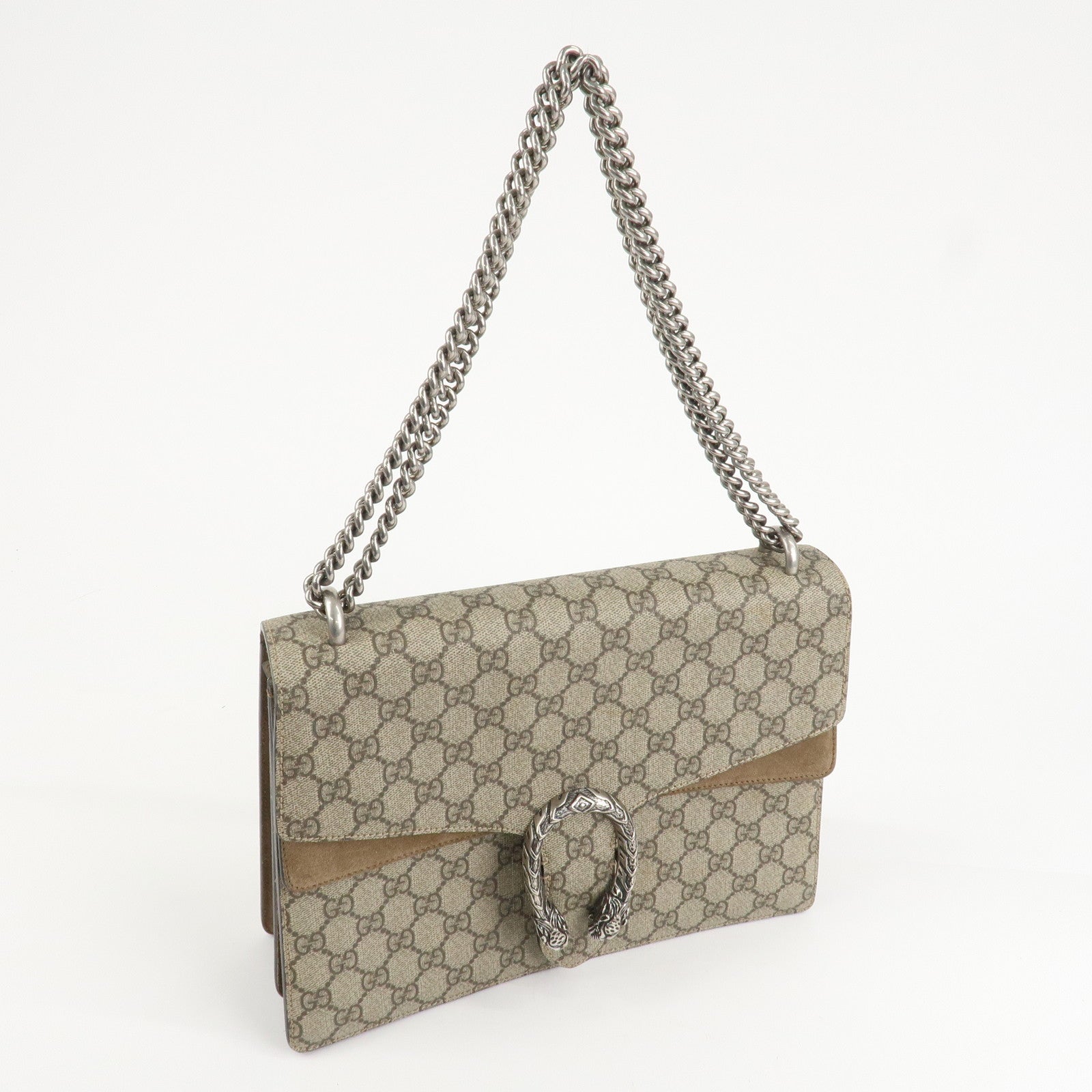 GUCCI Dionysus GG Supreme Chain Shoulder Bag Brown 403348 Used