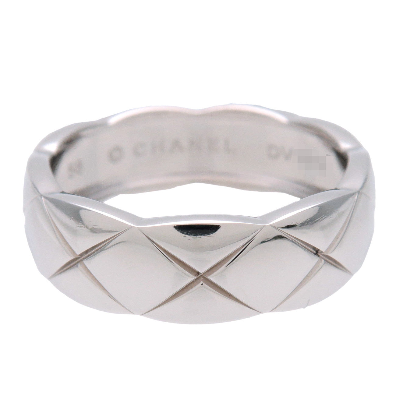 CHANEL COCO Crush Ring Medium K18 750WG White Gold #58 US8.5 J10570
