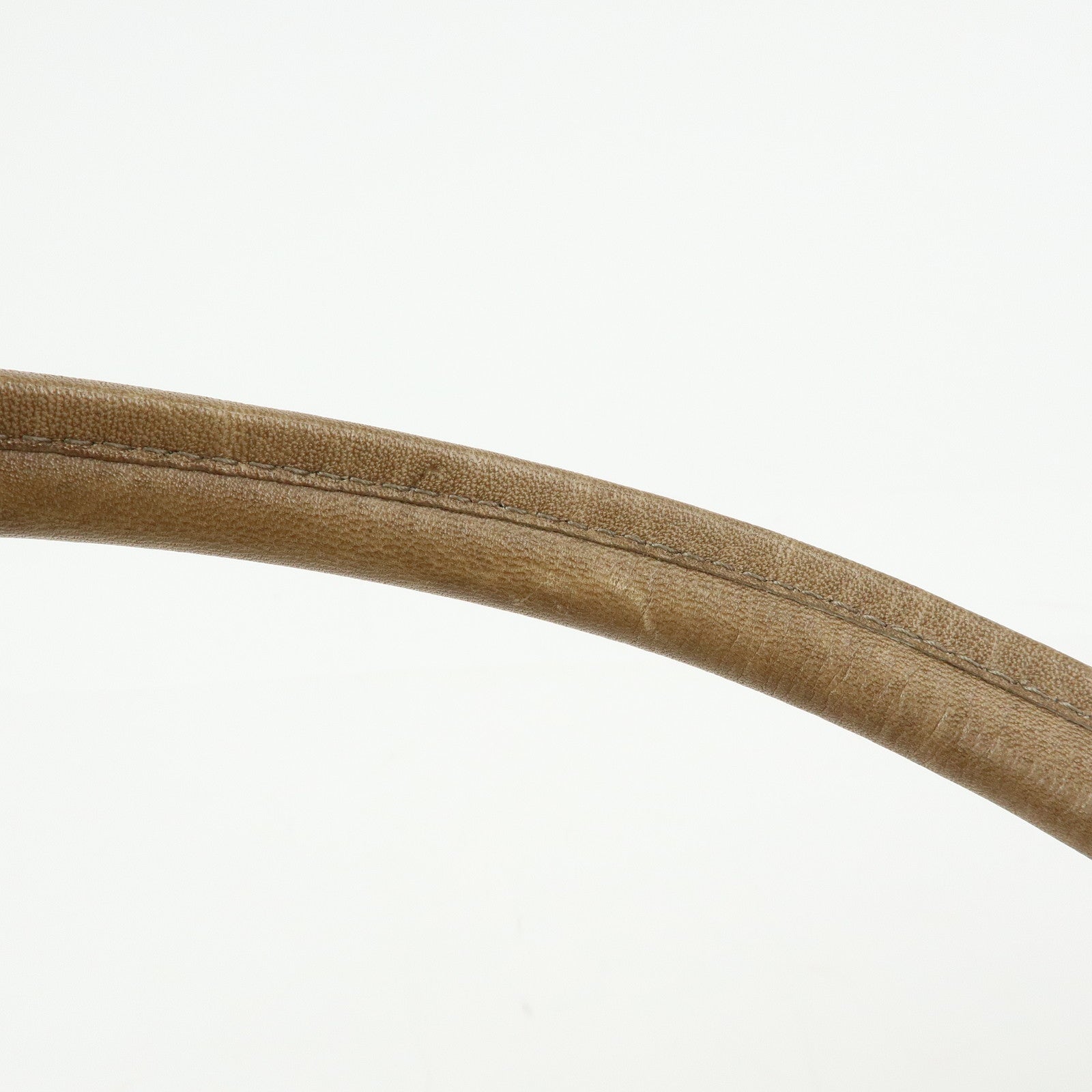 BOTTEGA VENETA Canvas Leather Boston Bag Hand Bag Beige 145119