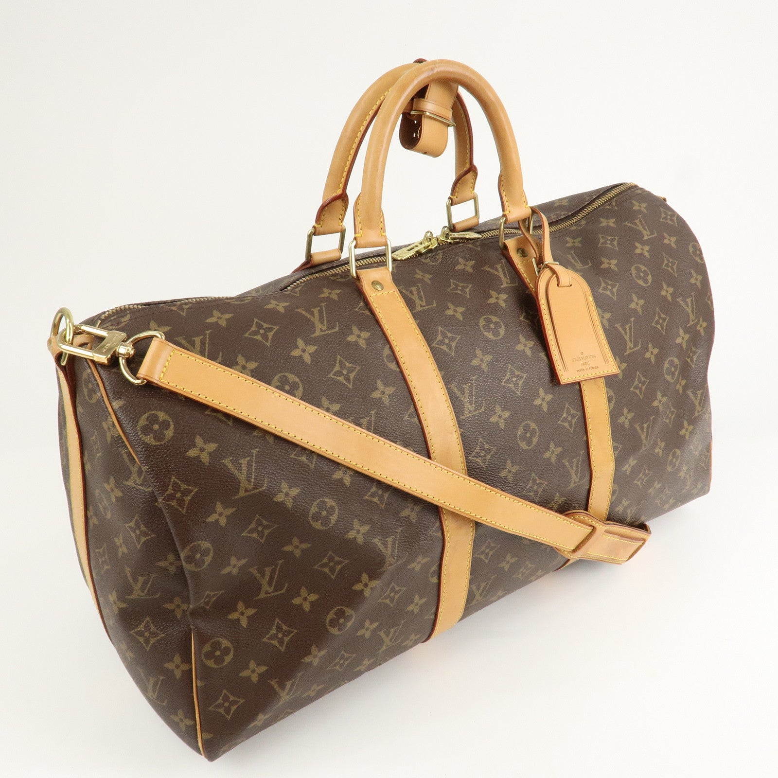 Louis Vuitton Monogram Keep All 50 Bandouliere Boston Bag M41416