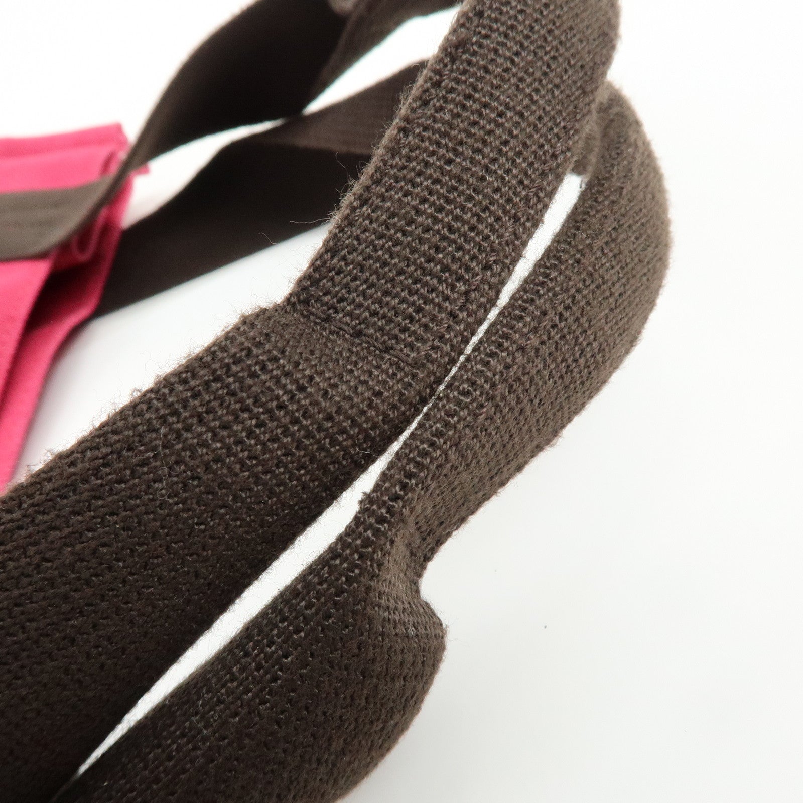 HERMES Sac de Plage Nomade PM Canvas Tote Bag Pink Brown