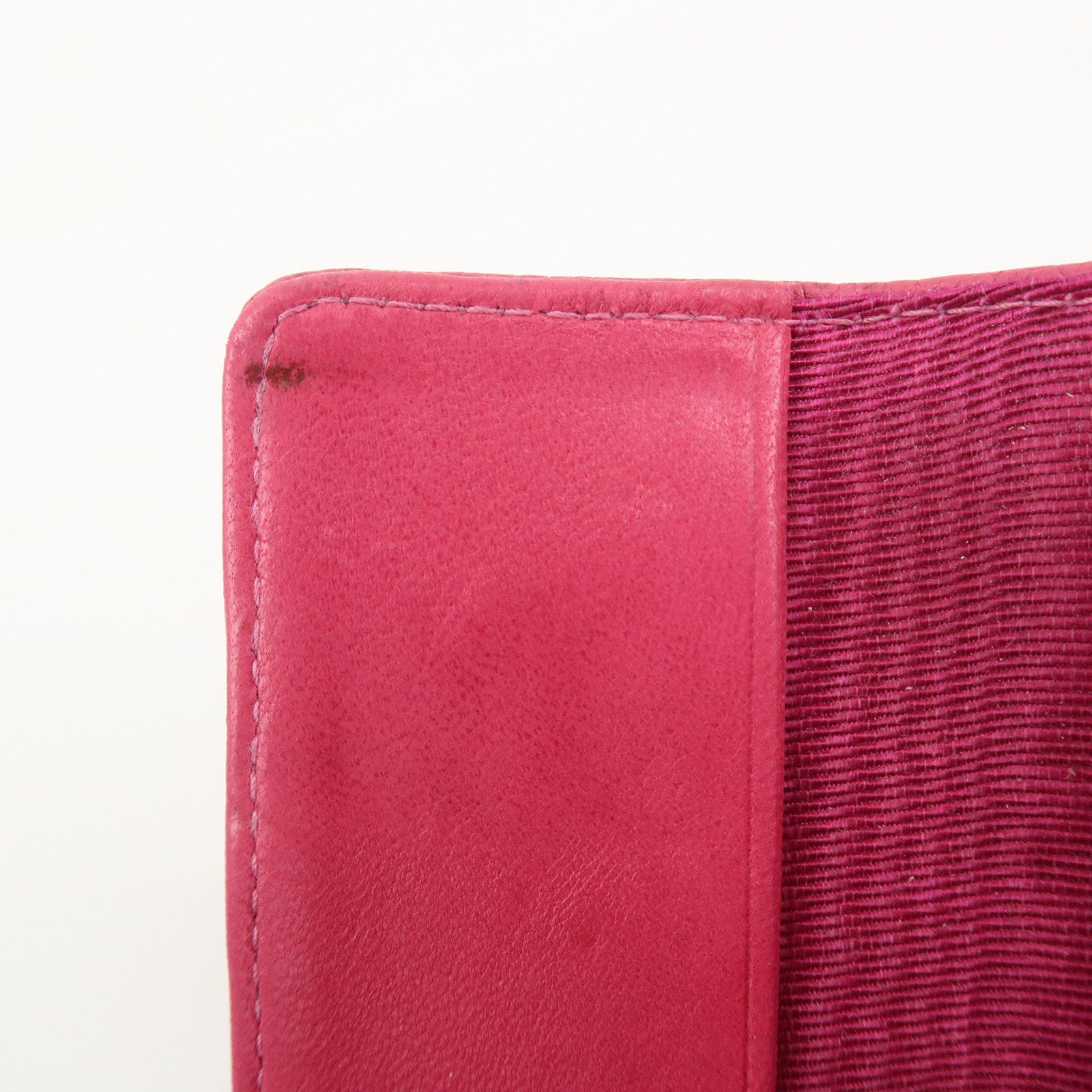 CHANEL COCO Mark Caviarskin 6 Rings Key Case Key Holder Pink A01439