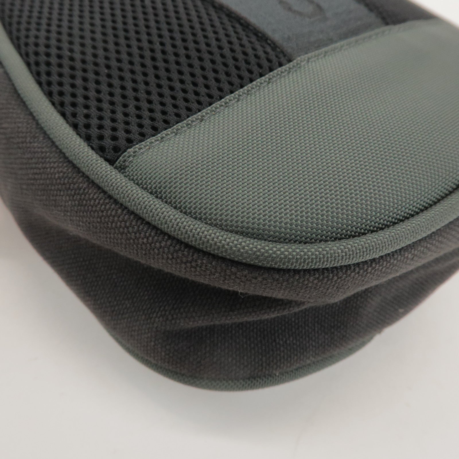 CHANEL Sport Line COCO Mark Canvas Shoulder Bag Black Green A23300