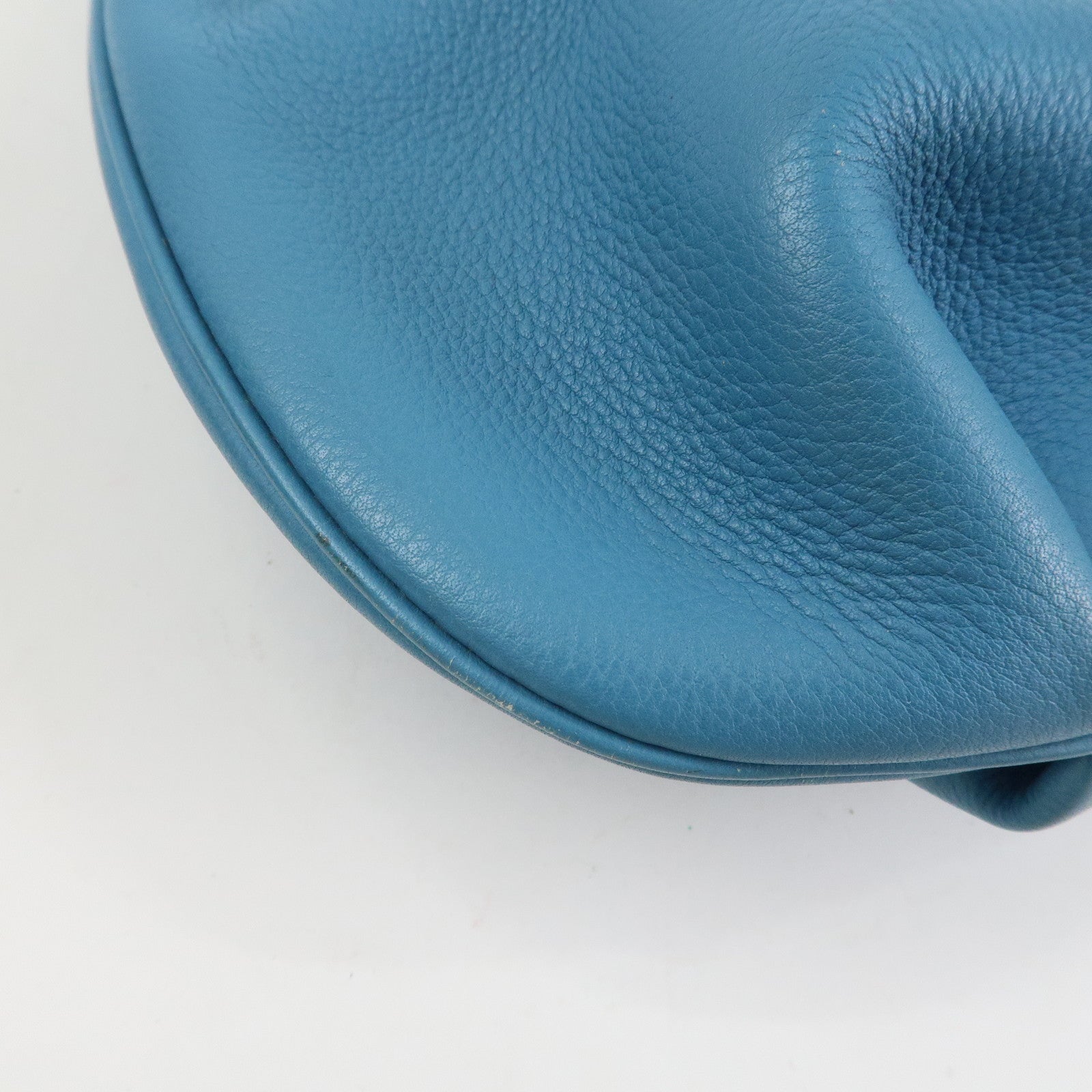 HERMES Leather Rodeo Du Shoulder Bag H Logo Light Blue