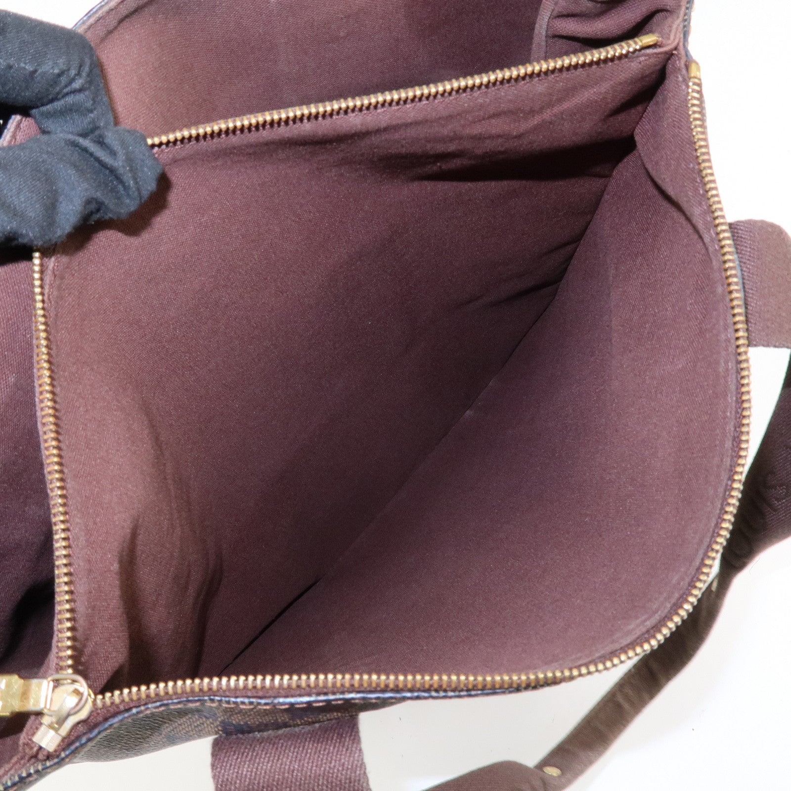 Louis Vuitton Damier Ebene Canvas Cover Bobourg Hand Bag M52006 Used