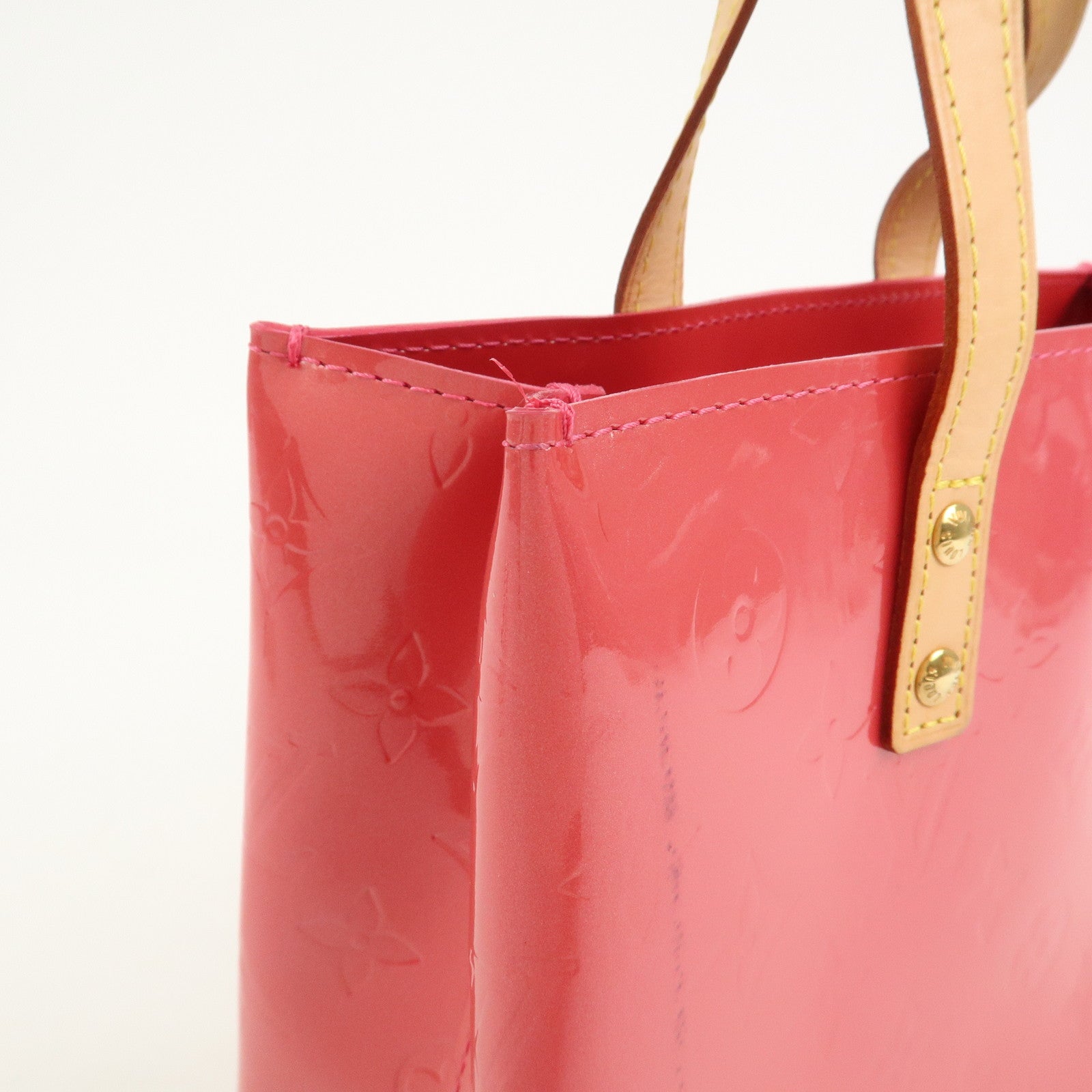 Louis Vuitton Monogram Vernis Lead PM Hand Bag Framboise M9132F