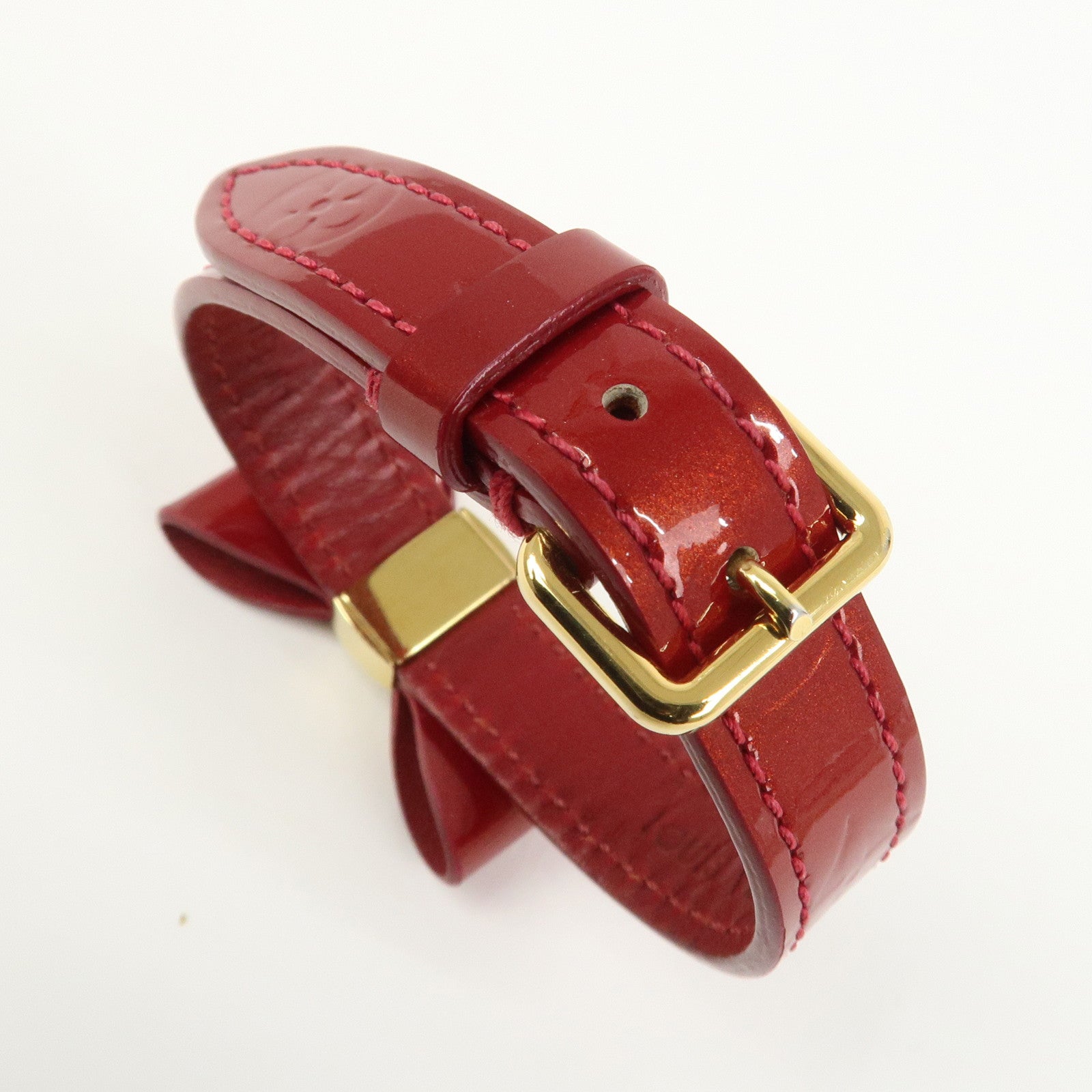 Louis Vuitton Monogram Vernis Bracelet Favorite Red M6618F