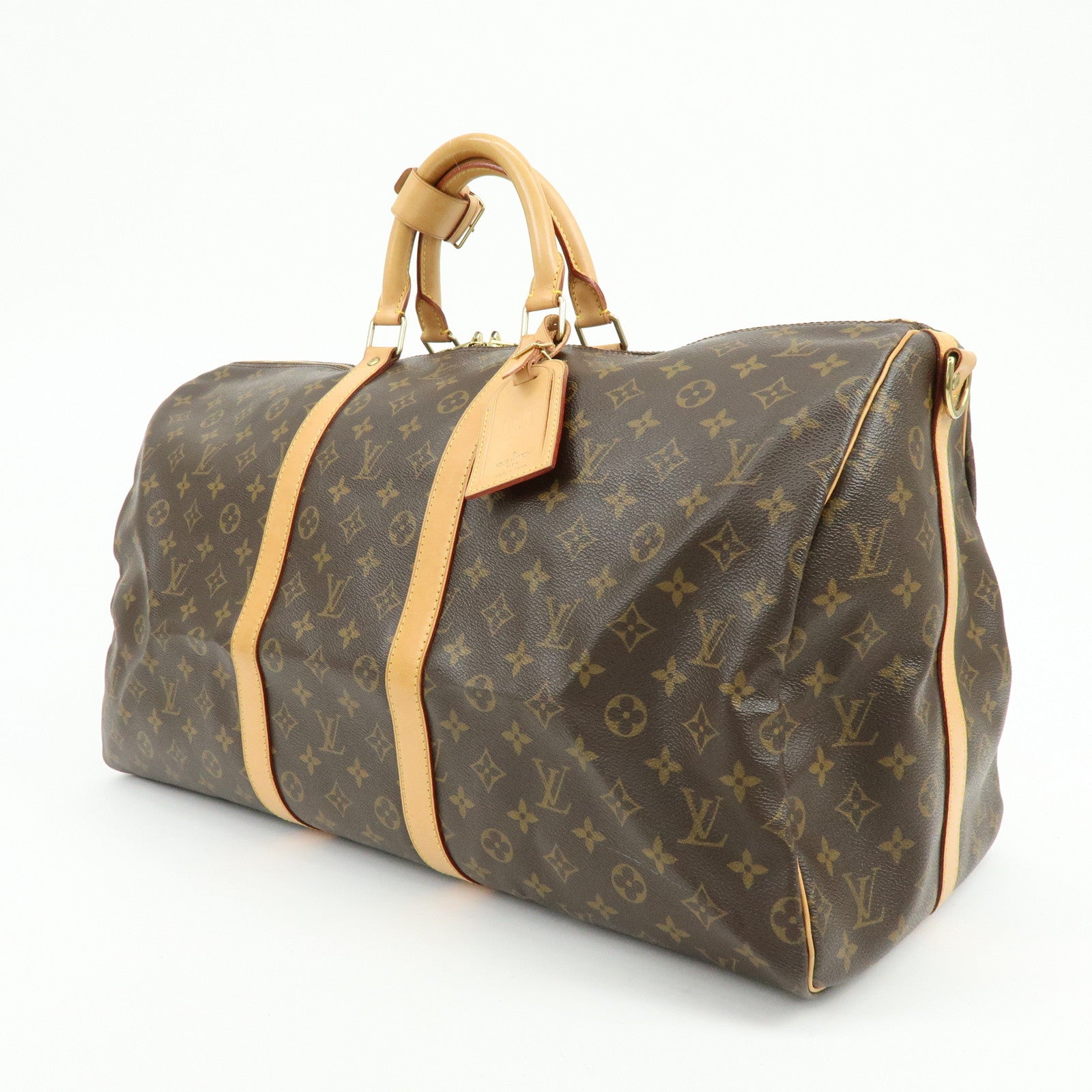 Louis Vuitton Monogram Keep All Bandouliere 55 Boston Bag M41414