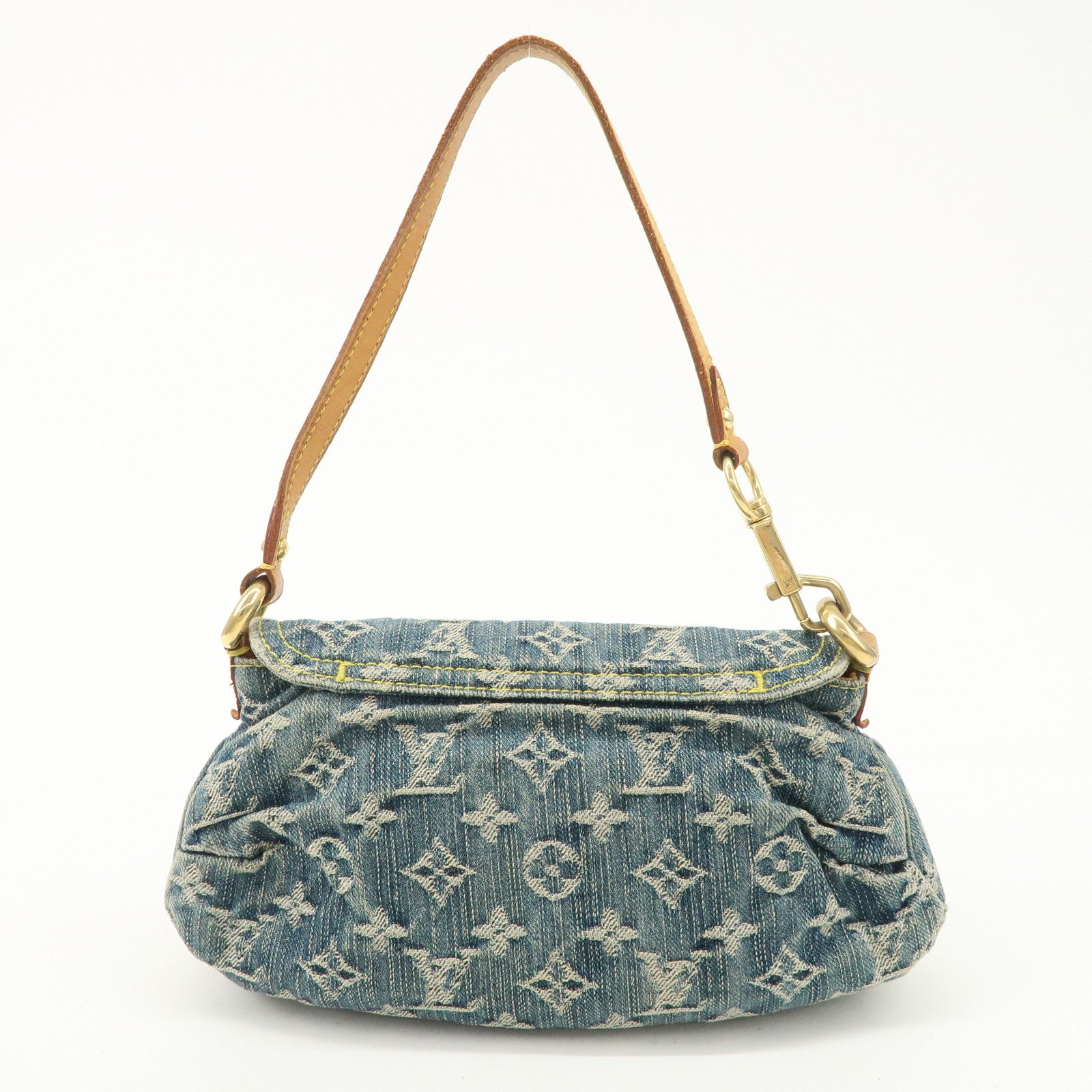 Louis Vuitton Monogram Denim Mini Pleaty Shoulder Bag M95050 Used