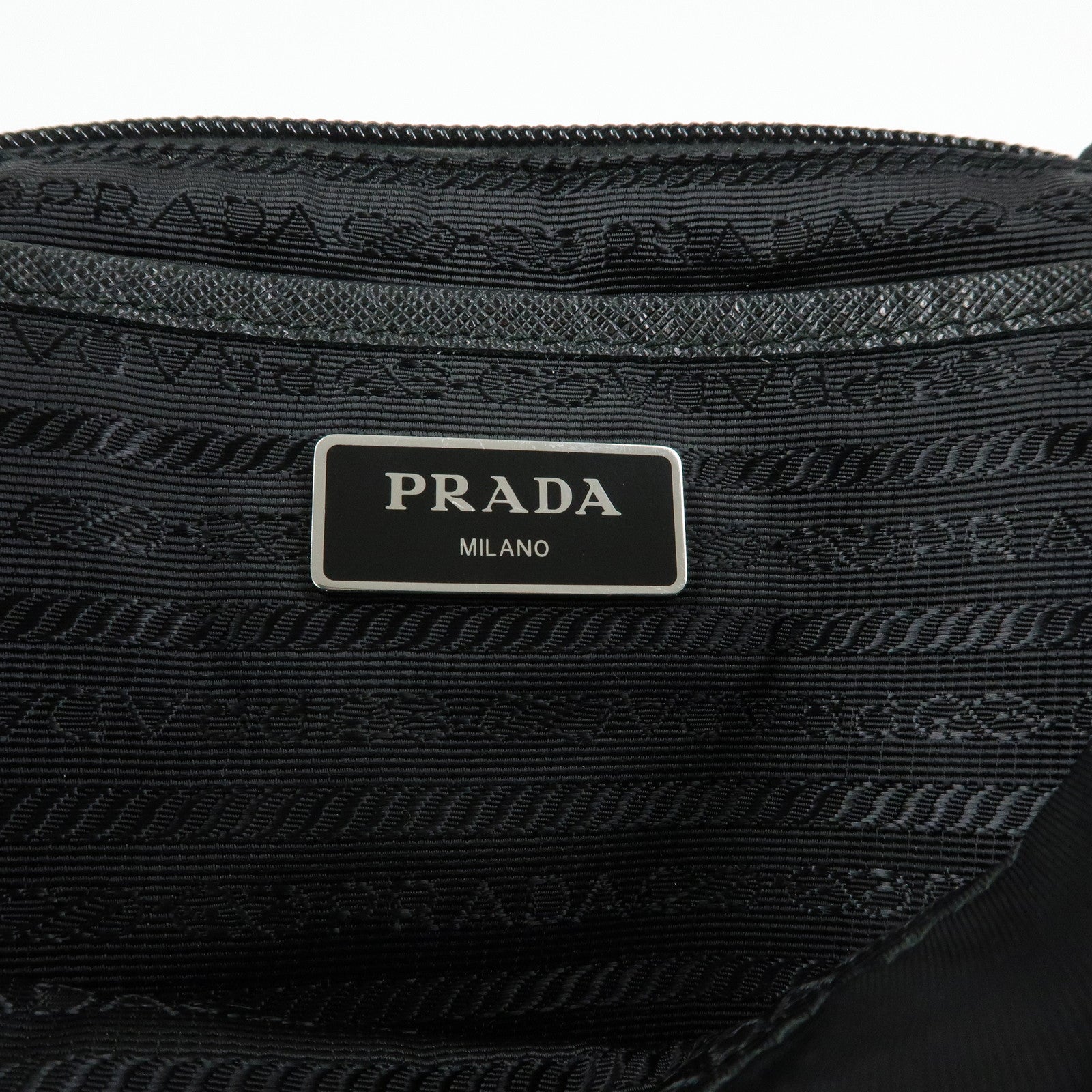 PRADA Triangle Logo Nylon Studs Backpack Rucksack Black 1BZ811