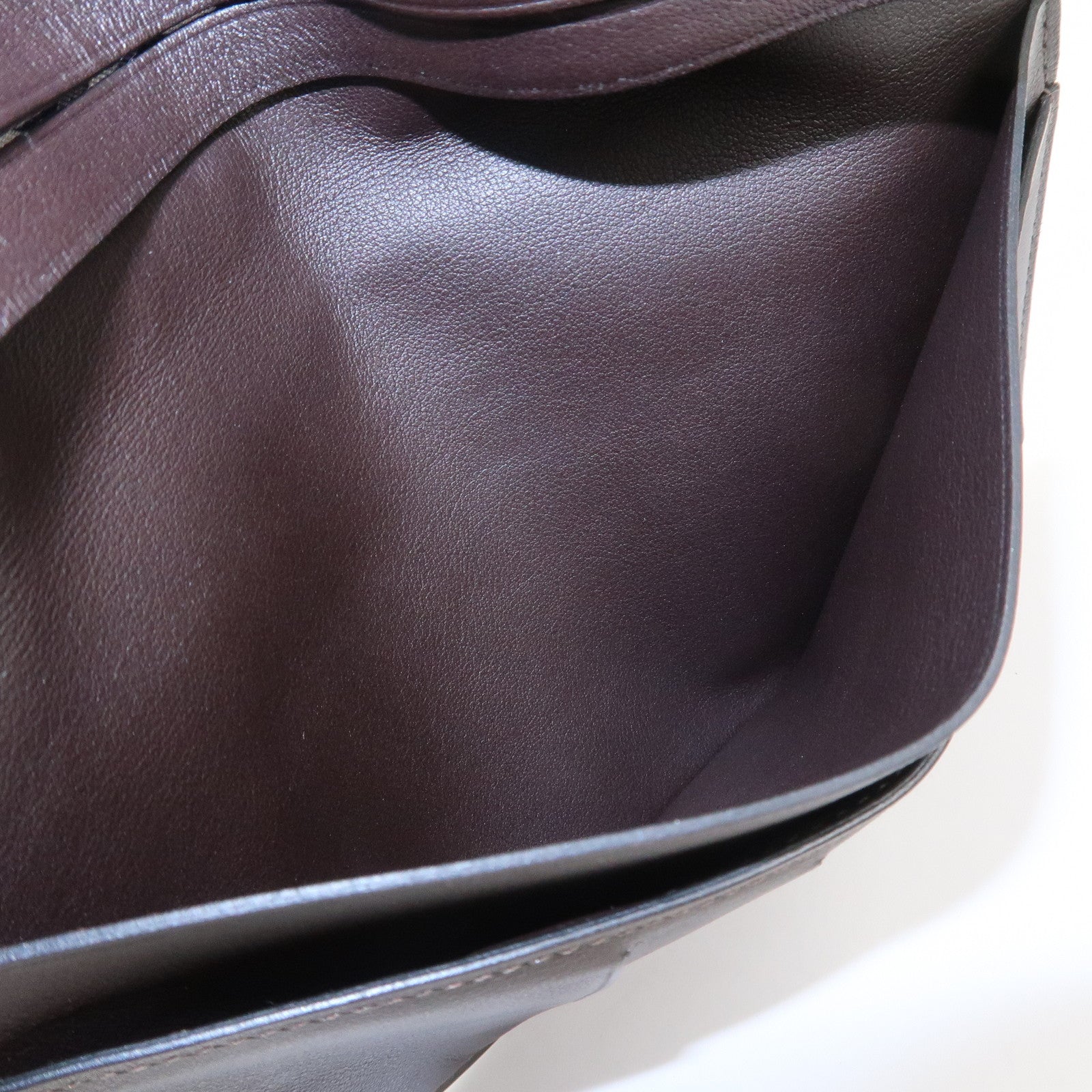 HERMES MC2 Fleming Veau Swift Long Wallet Dark Brown