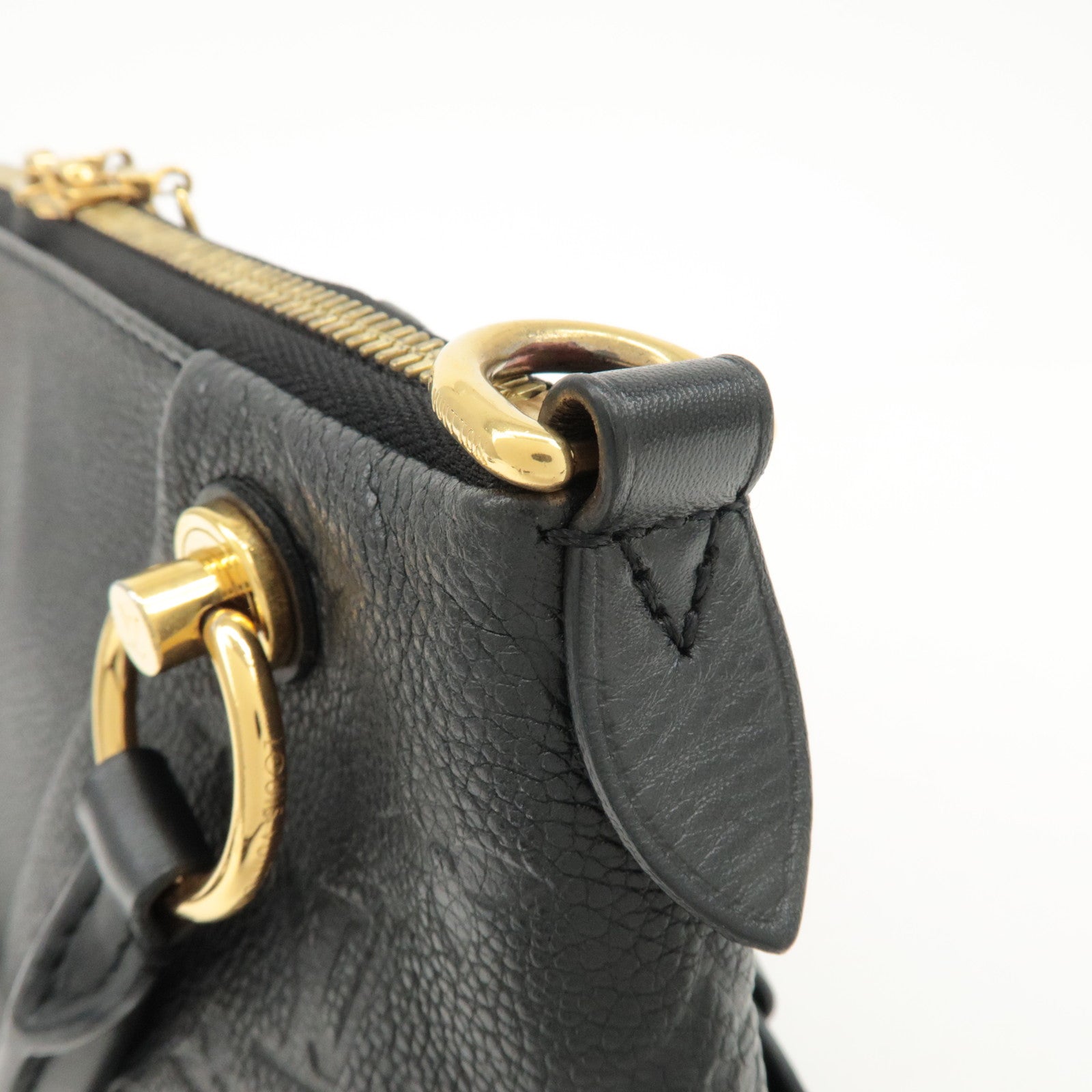 Louis Vuitton Monogram Empreinte Leather V Tote BB Noir M44937 Used