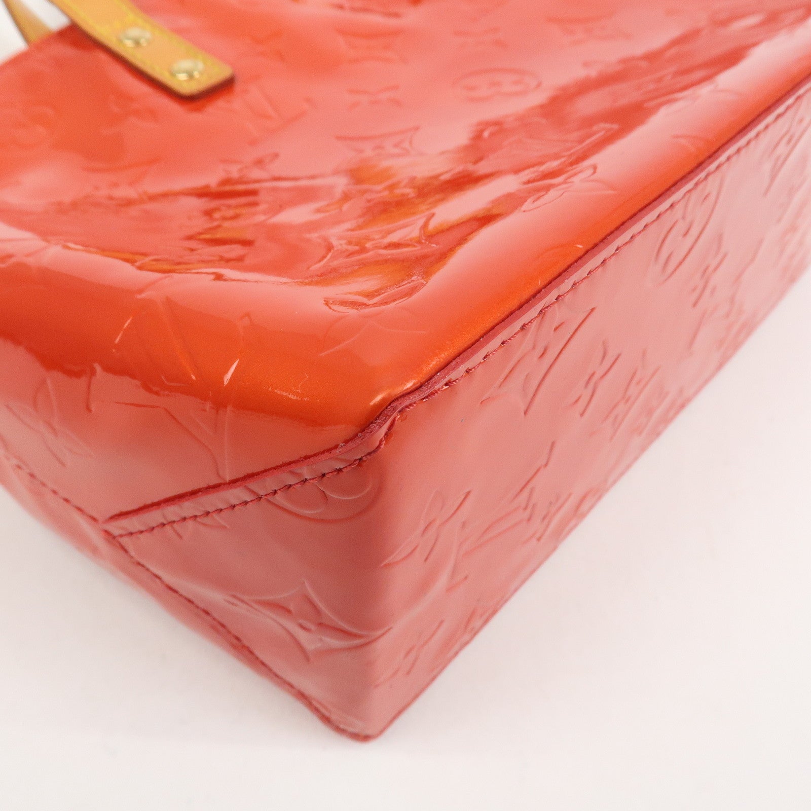 Louis Vuitton Monogram Vernis Lead PM Hand Bag Rouge M91088