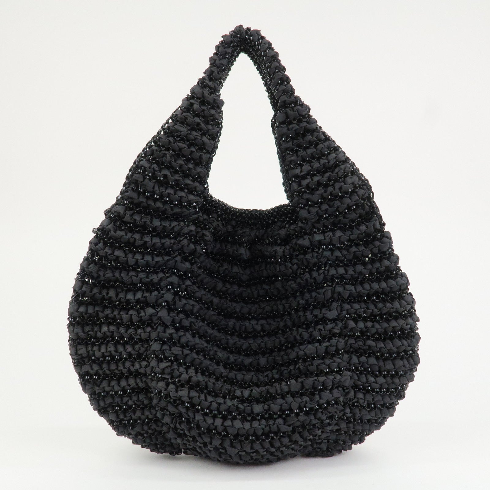 ANTEPRIMA PVC Nylon Hand Bag Shoulder Bag Black
