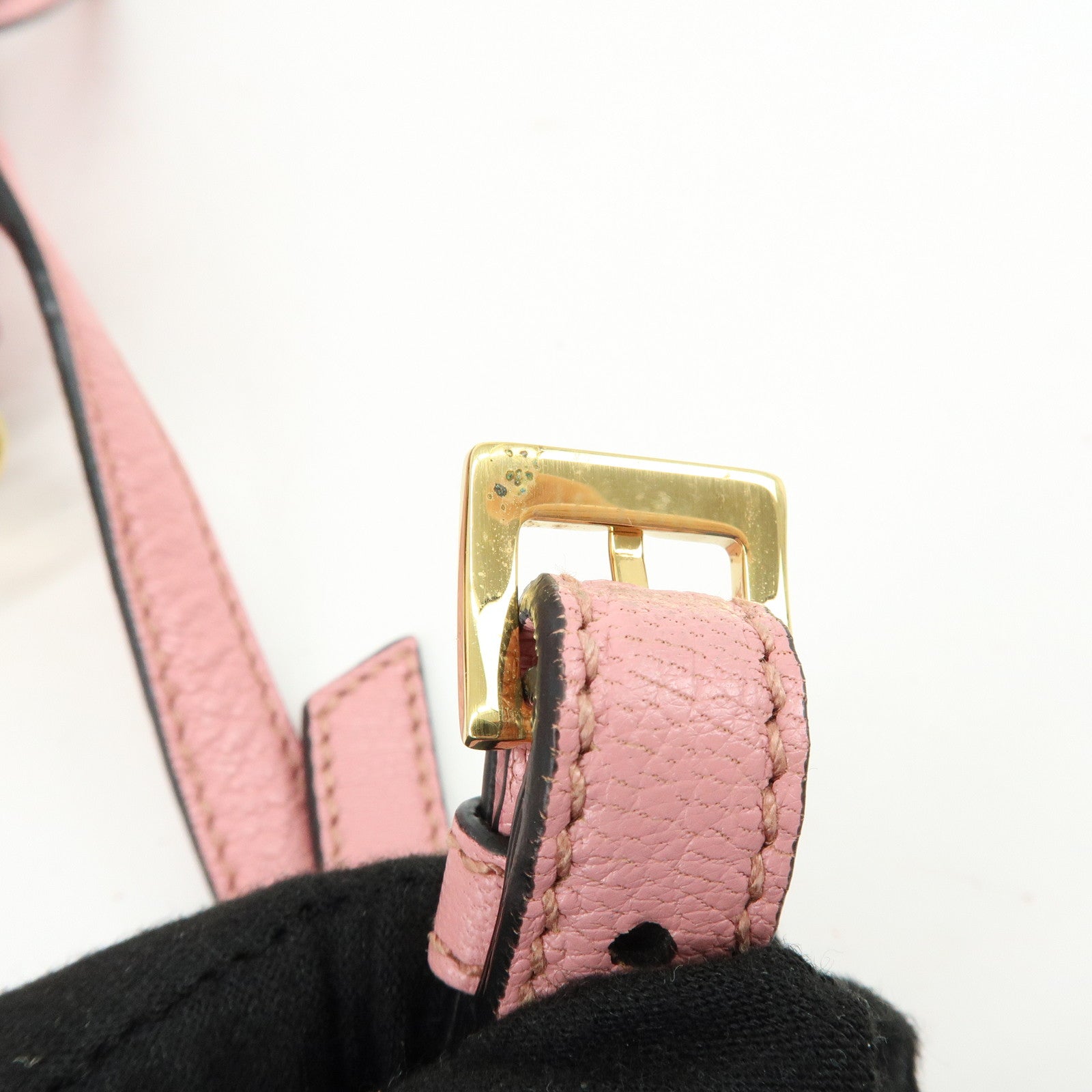 MIU MIU Madras Leather 2Way Bag Hand Bag Shoulder Bag Pink RR1951