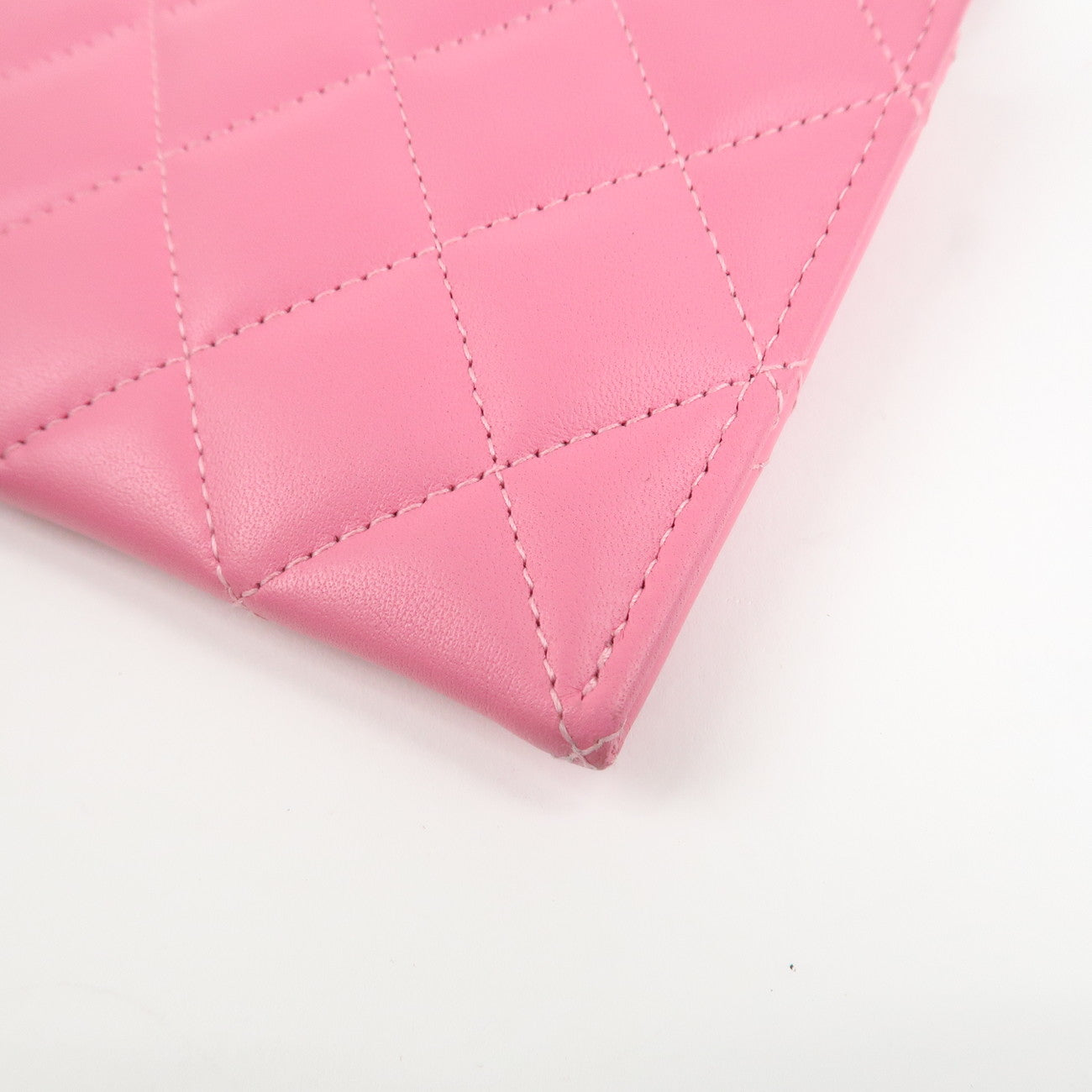 CHANEL Lamb Skin Matelasse Boy Chanel COCO Mark Fragment Case Used