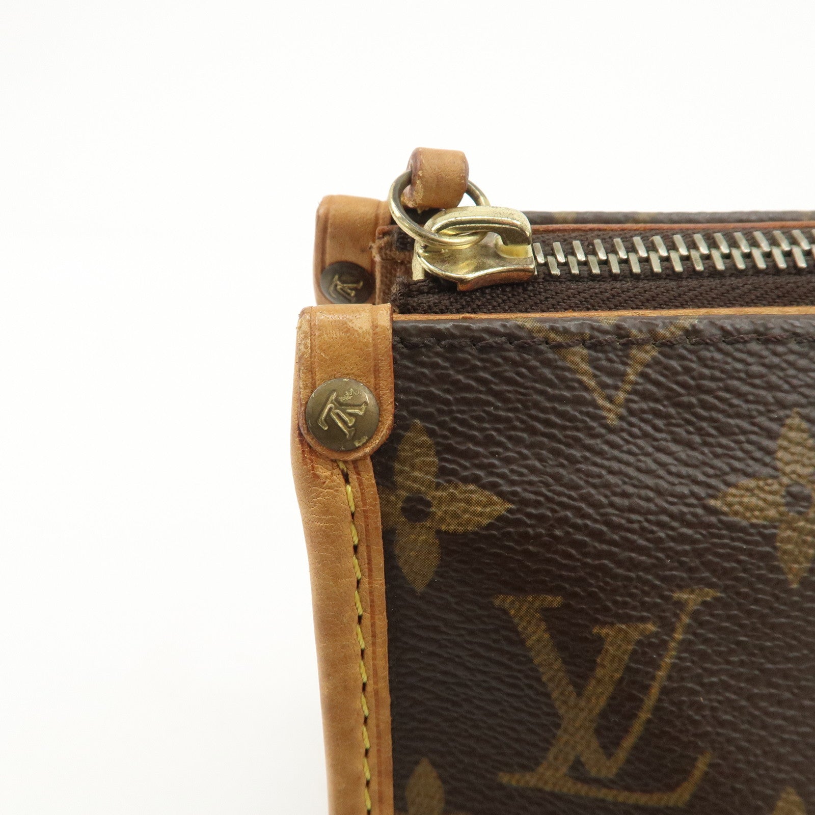 Louis Vuitton Monogram Popincourt Hand Bag Brown M40009 Used