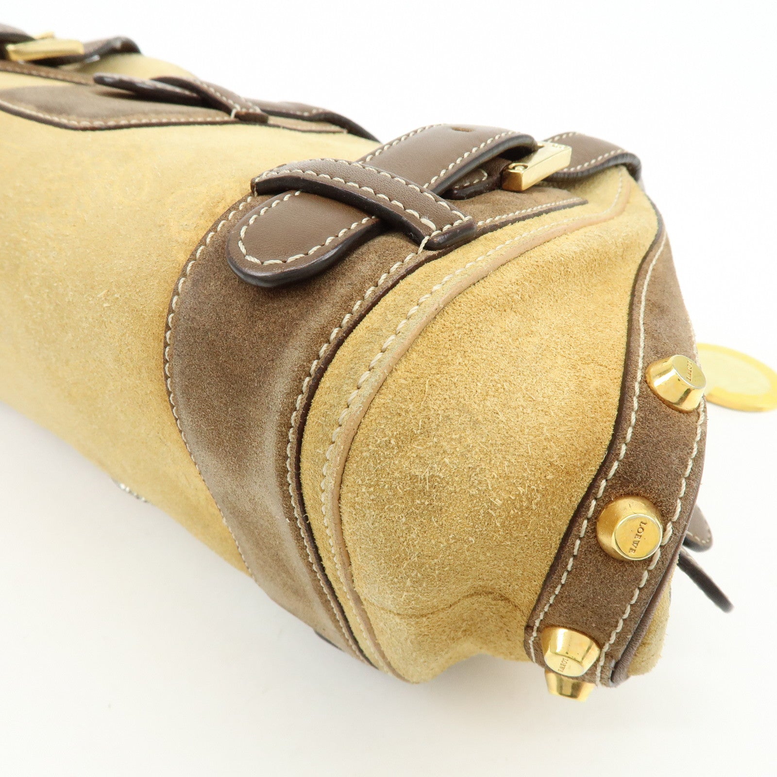 LOEWE Senda Suede Leather Shoulder Hand Bag 160ANIVERSARIO Brown