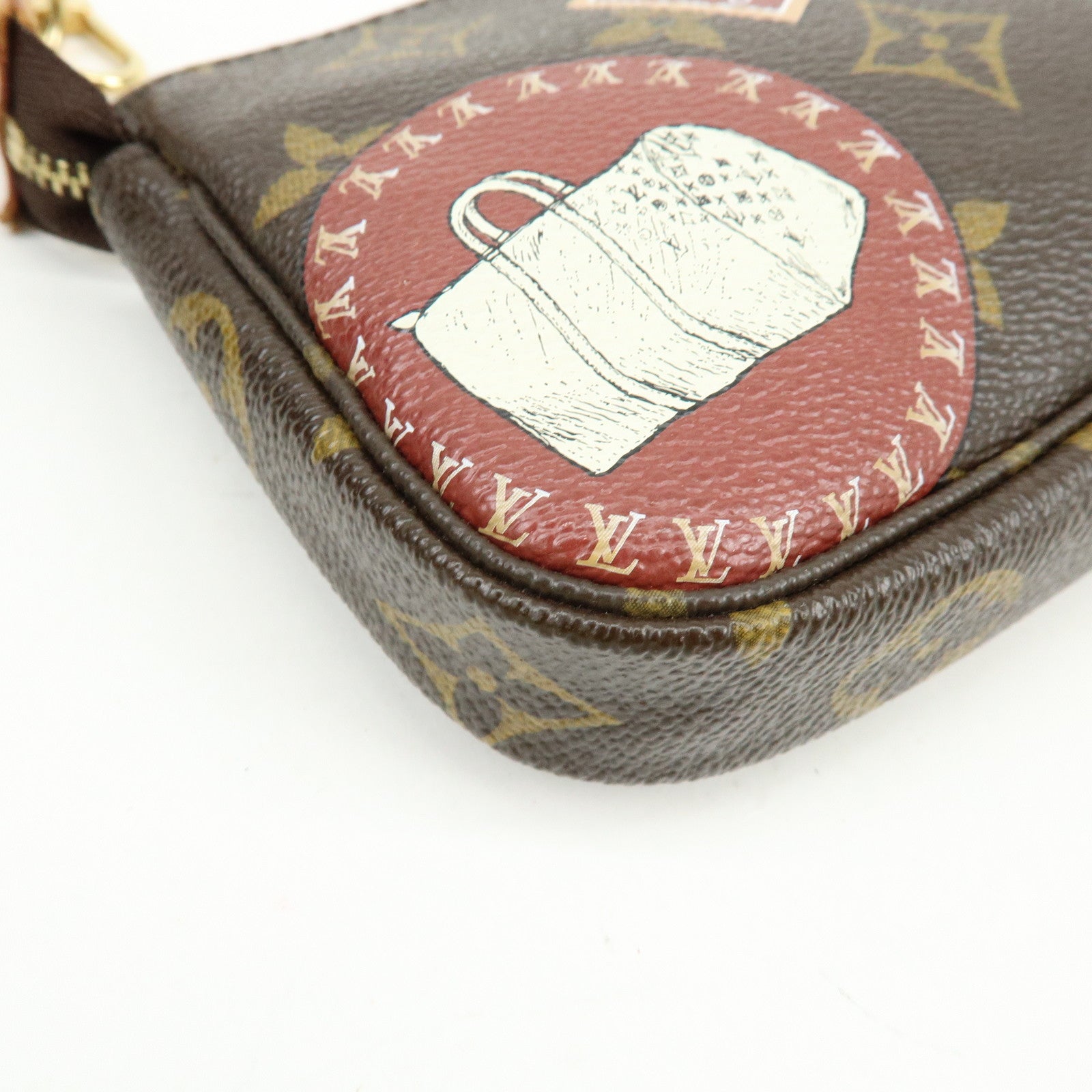 Louis Vuitton Monogram Patch Mini Pochette Accessoire Brown M95804
