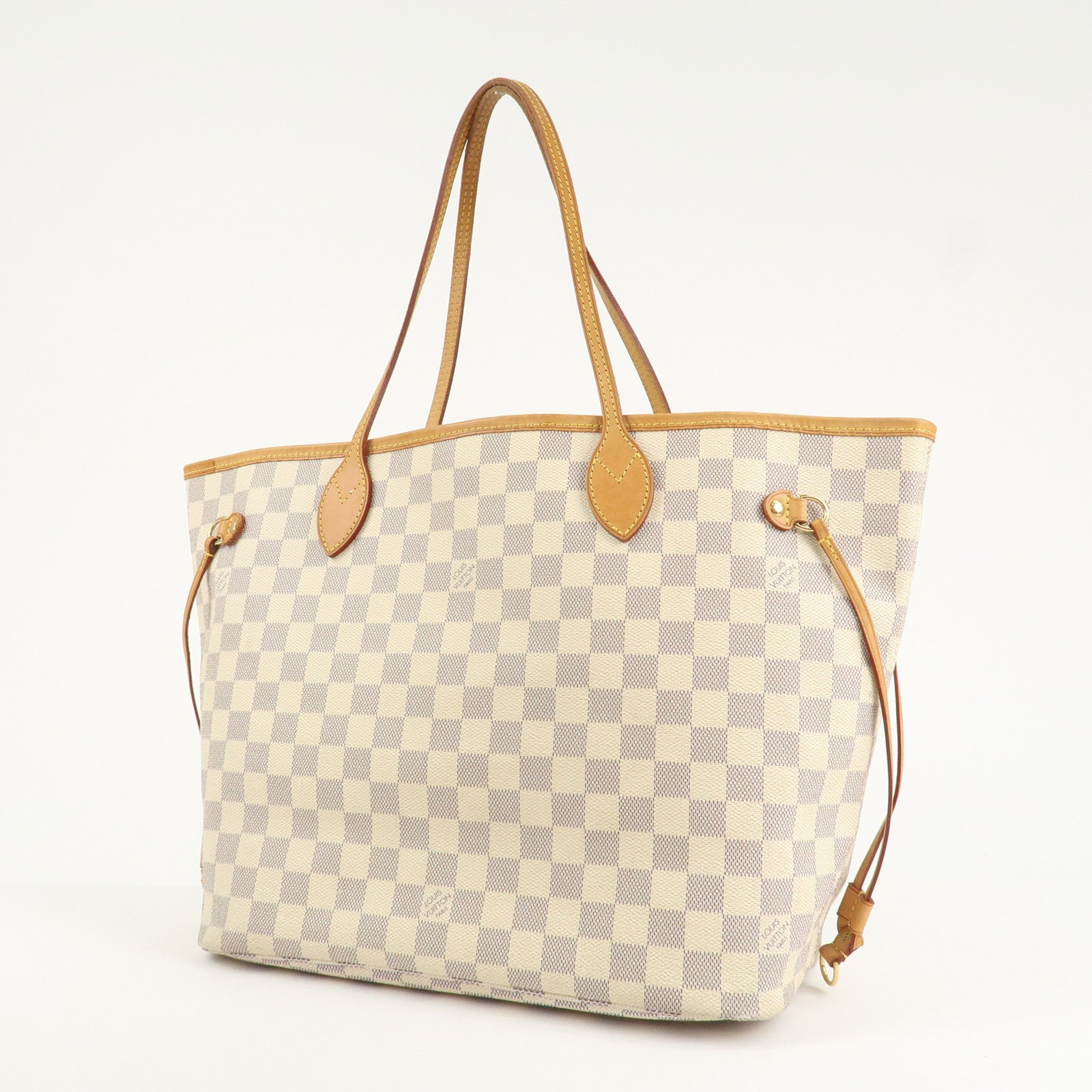 Louis Vuitton Damier Azur Neverfull MM Tote Bag Shoulder Bag N51107 Used