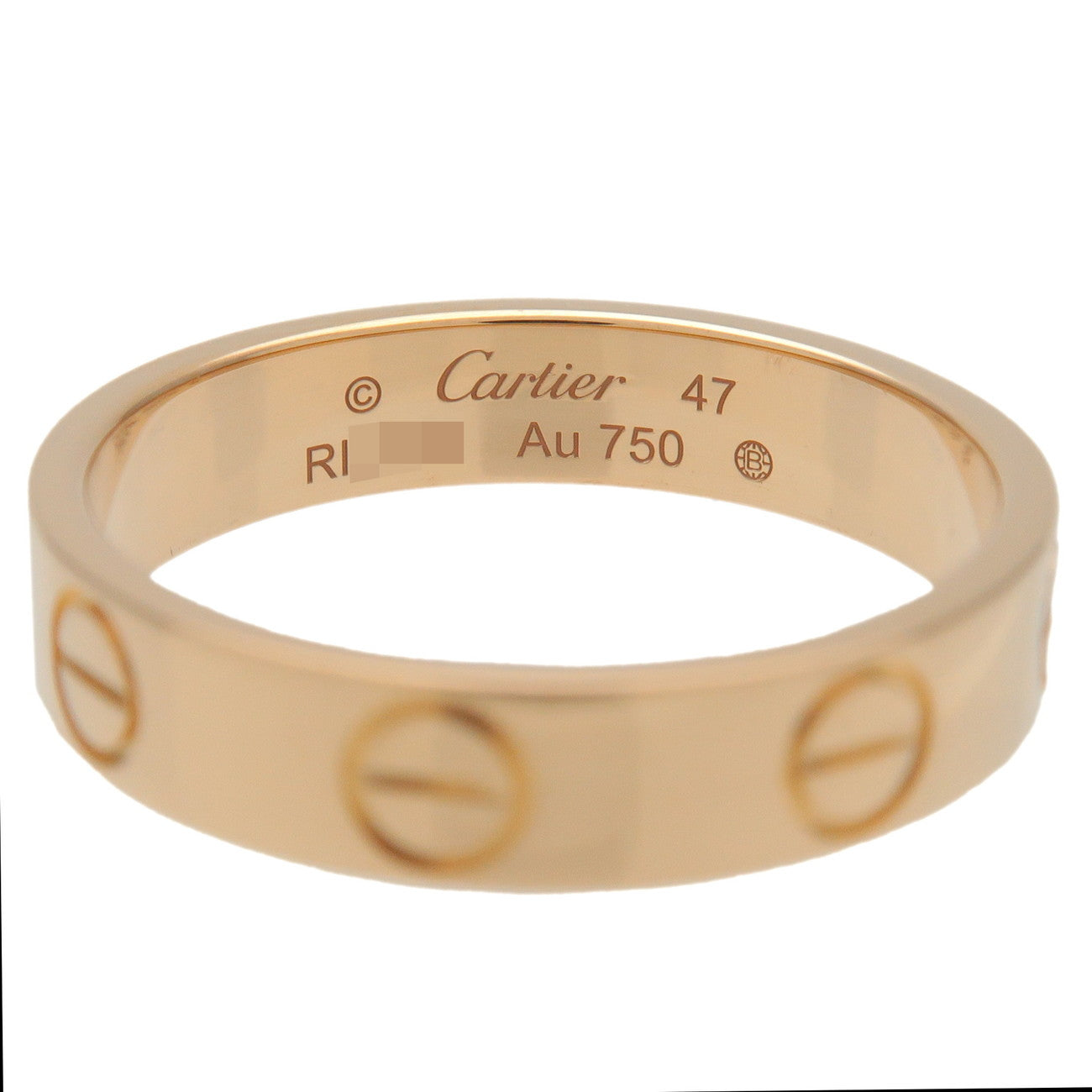 Cartier Mini Love Ring K18YG 750YG Yellow Gold #47 US4-4.5 EU47 Used