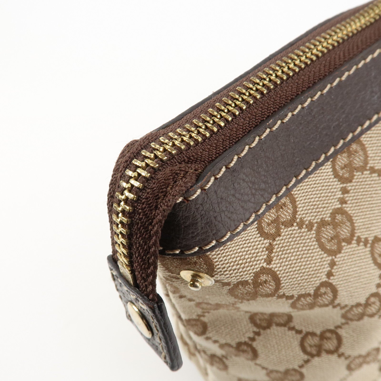 GUCCI Abbey GG Canvas Leather Tote Bag Hand Bag Beige Brown 141470 Used