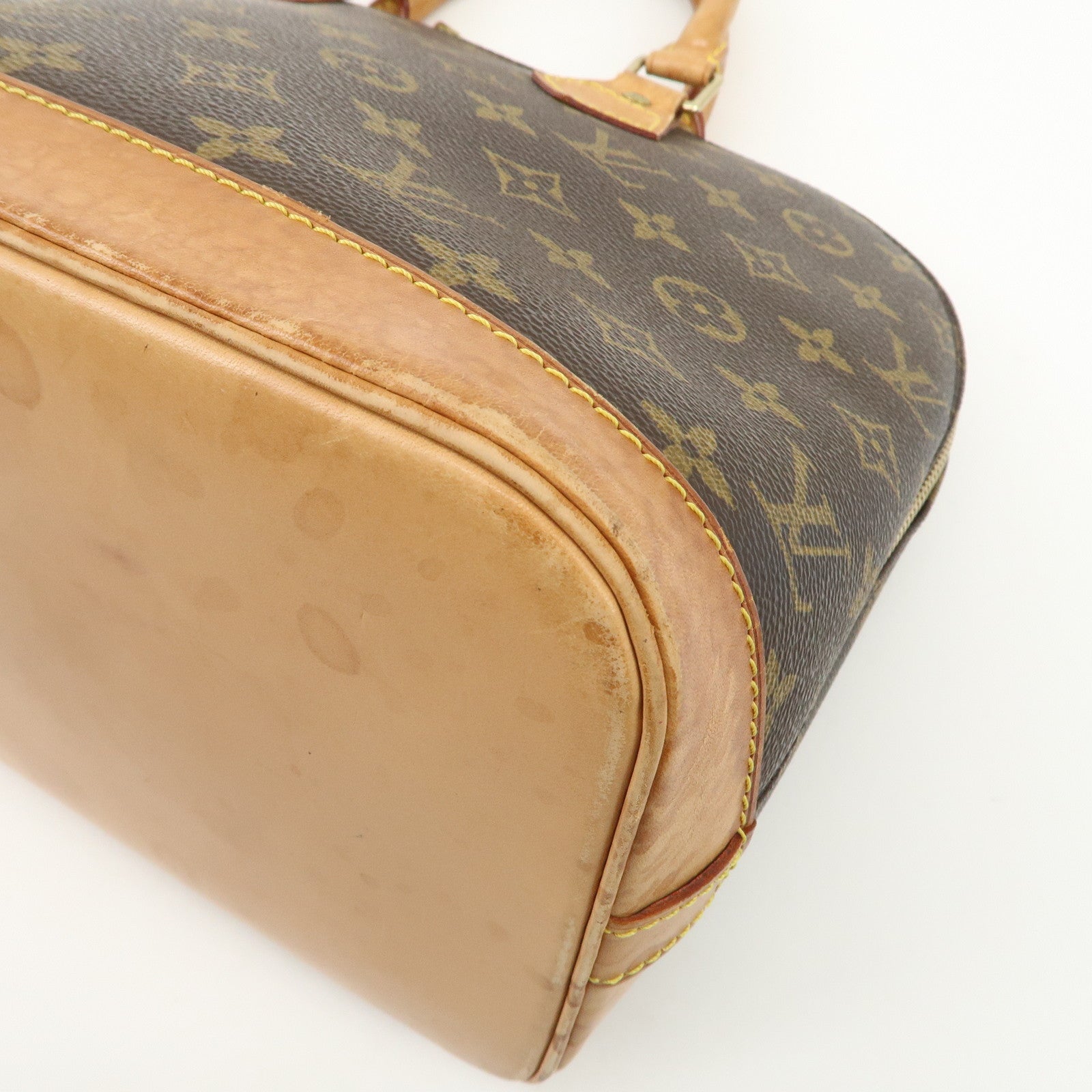 Louis Vuitton Monogram Alma PM Hand Bag Brown M51130 Used