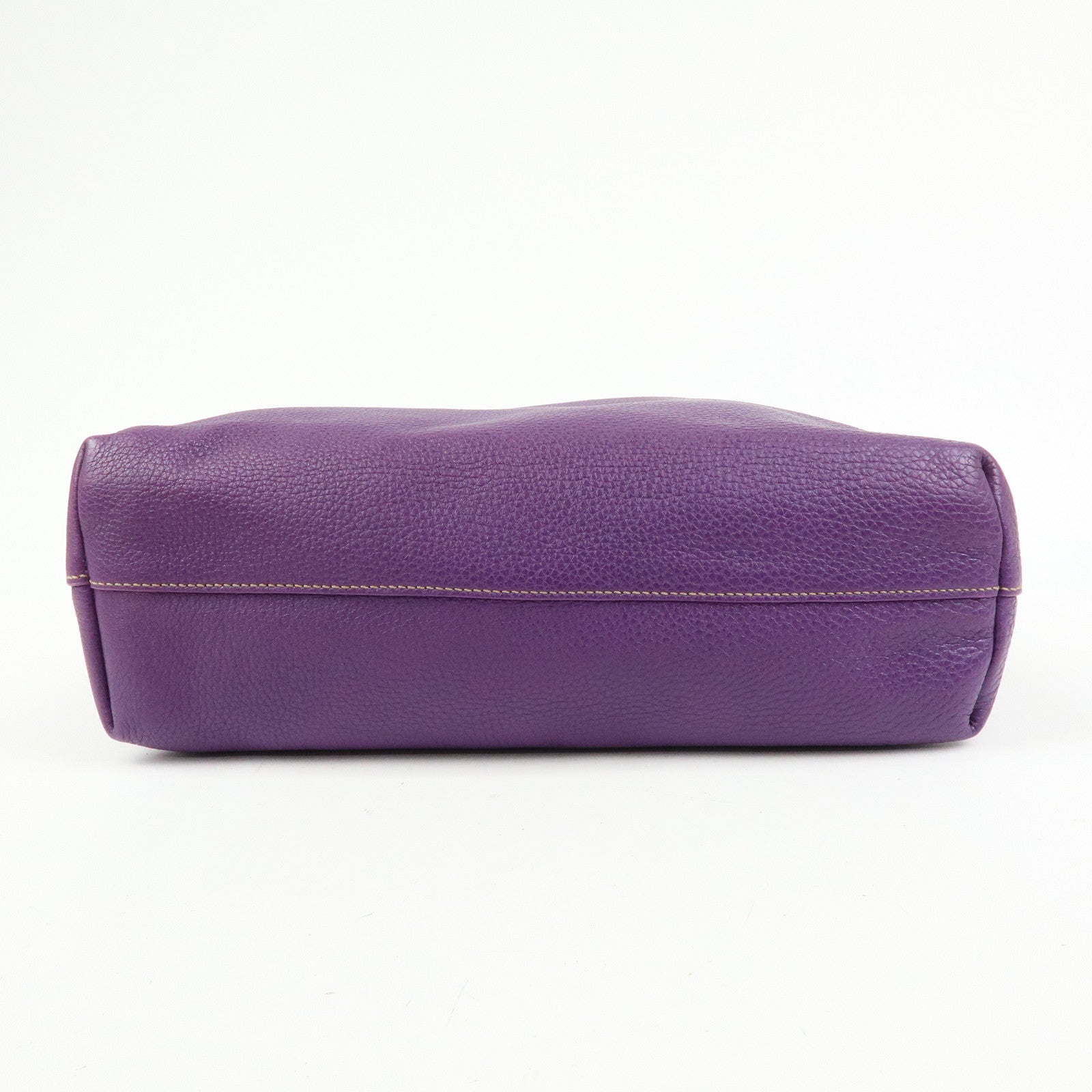 PRADA Leather 2Way Bag Tote Bag Shoulder Bag Hand Bag Purple