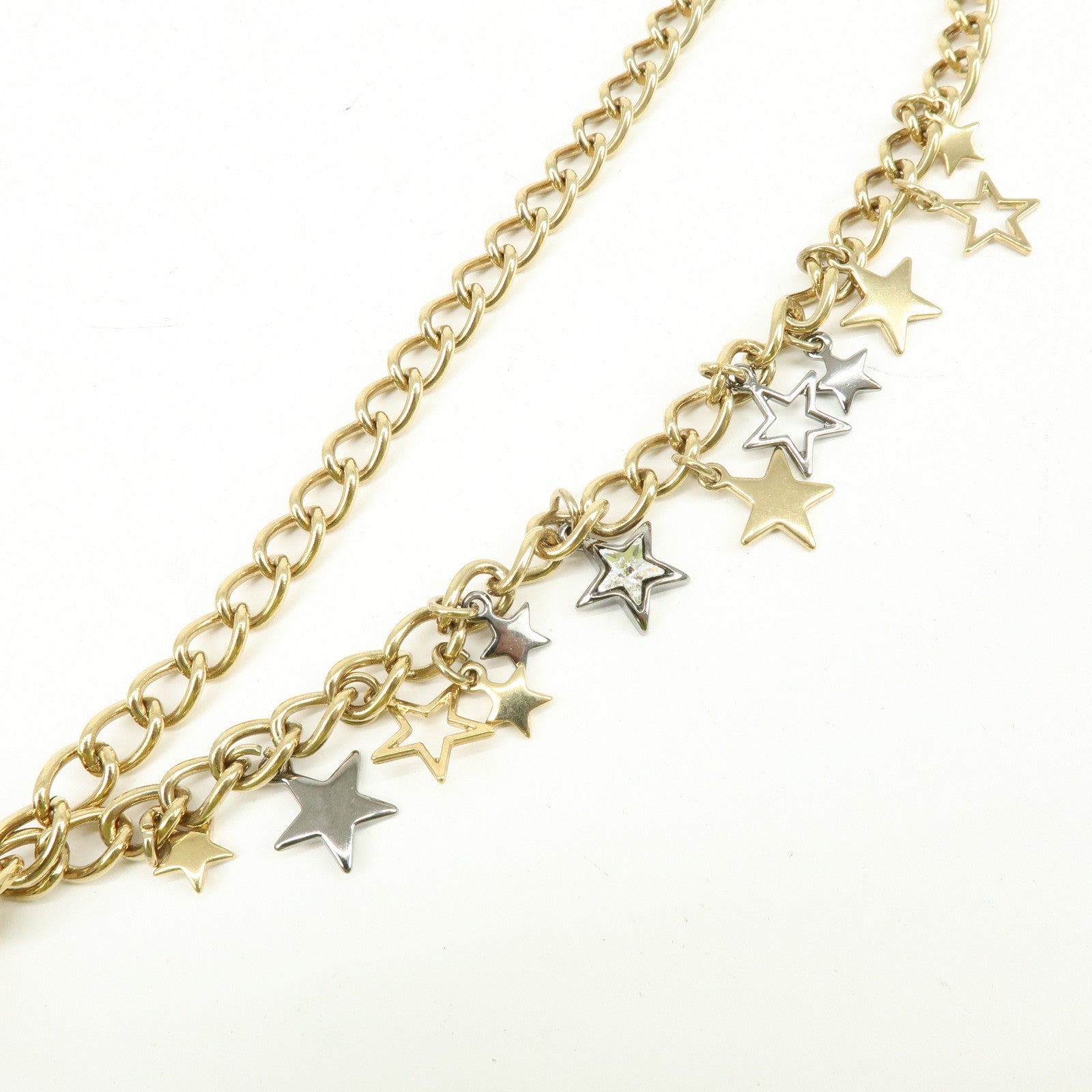 DOLCE & GABBANA Leather Chain Shoulder Coin Case Star Purple Gold