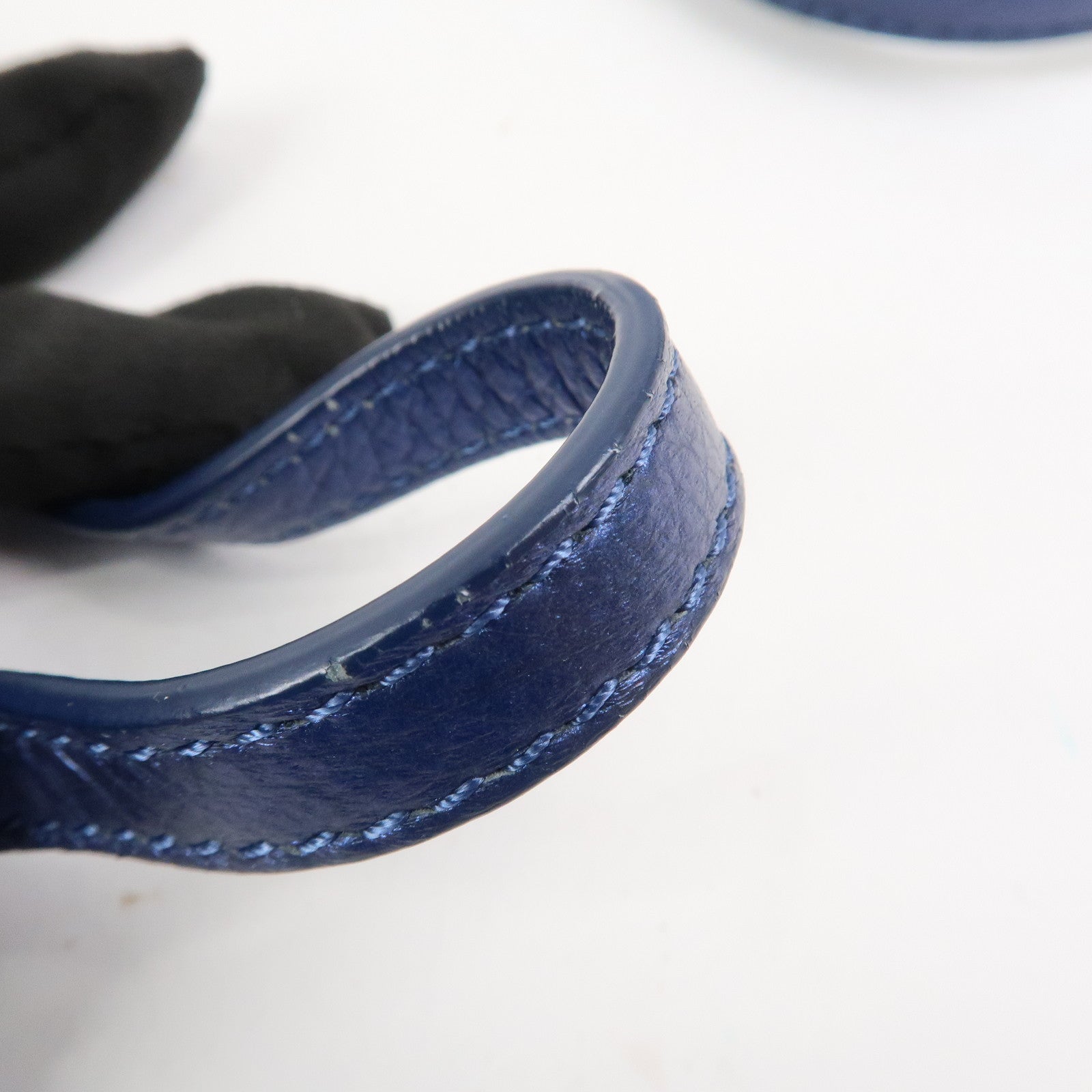 JIMMY CHOO Leather MINISARA 2Way Bag Hand Bag Shoulder Bag Blue