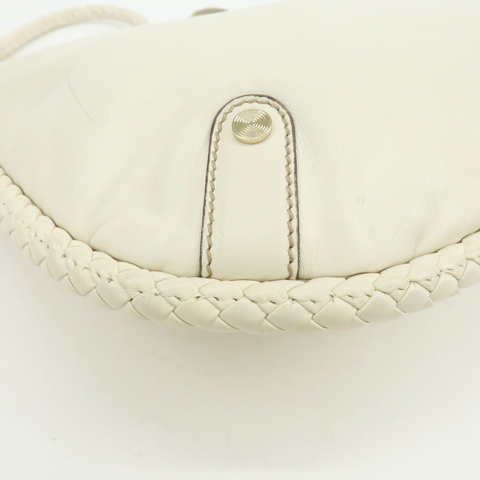 GUCCI Interlocking G Leather Shoulder Bag Ivory 167732