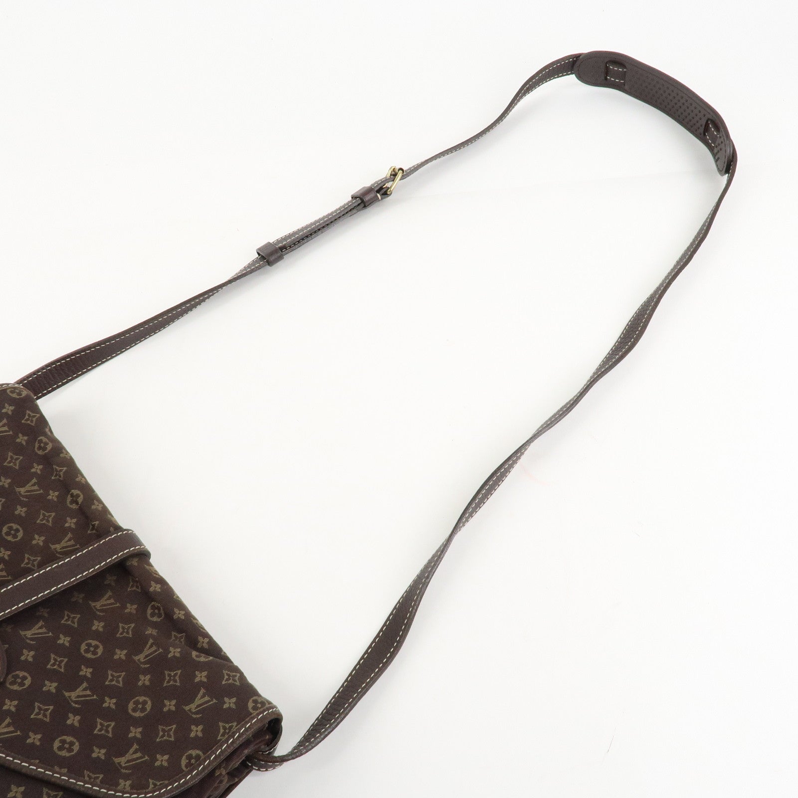 Louis Vuitton Monogram Mini Lin Saumur 30 Shoulder Bag Brown M95227 Used