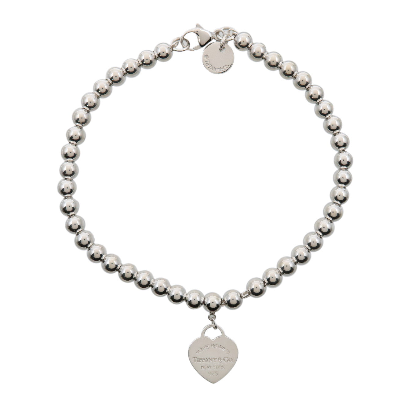 Tiffany&Co. Return to Tiffany Mini Heart Tag Beads Bracelet SV925
