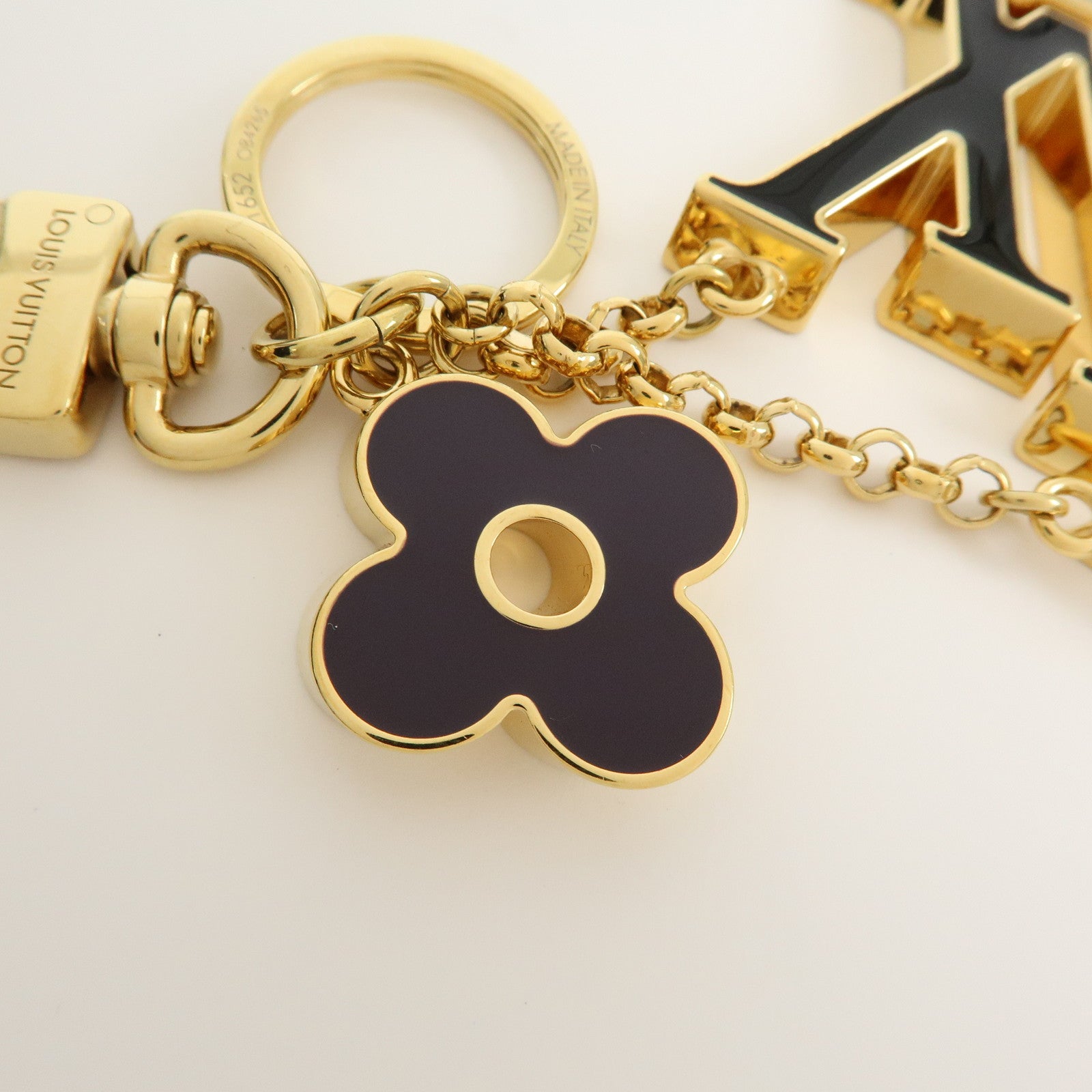 Louis Vuitton Fleur de Monogram Metal Bag Charm Key Charm M01652