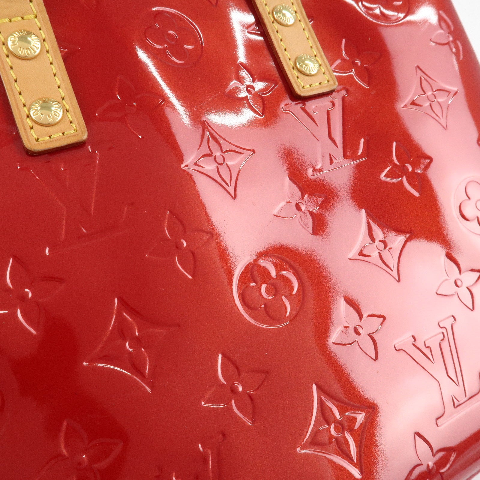 Louis Vuitton Monogram Vernis Lead PM Hand Bag Red M91990