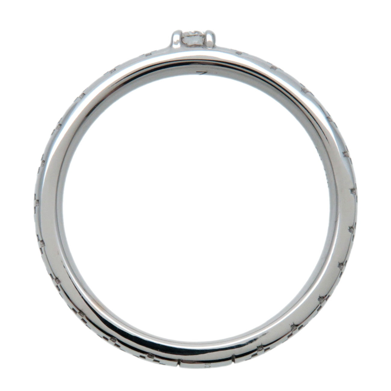 GUCCI Diamantissima 1P Diamond Ring K18WG 750 White Gold #7 US4