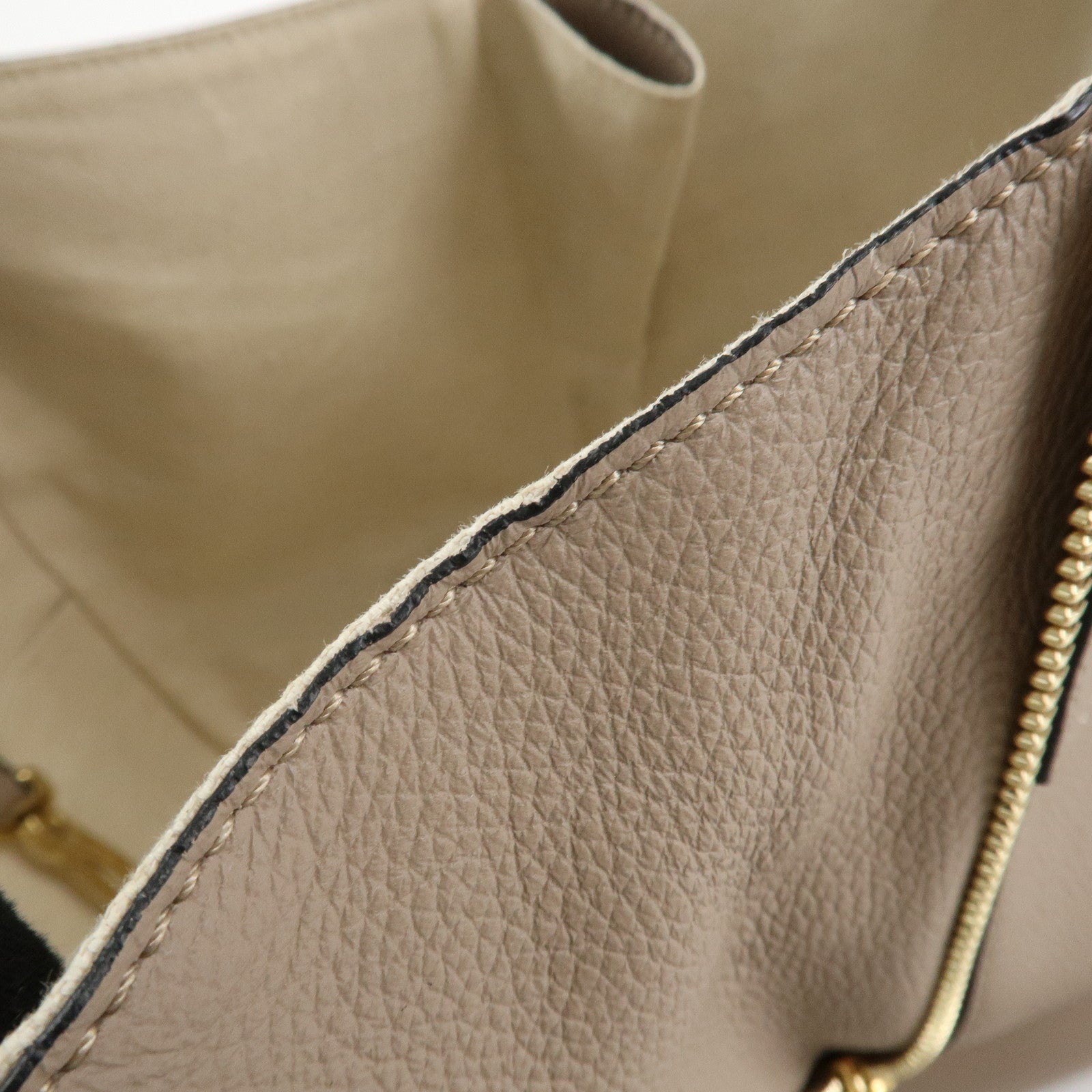 LOEWE Anagram Leather Hammock Small Shoulder Bag Greige Used