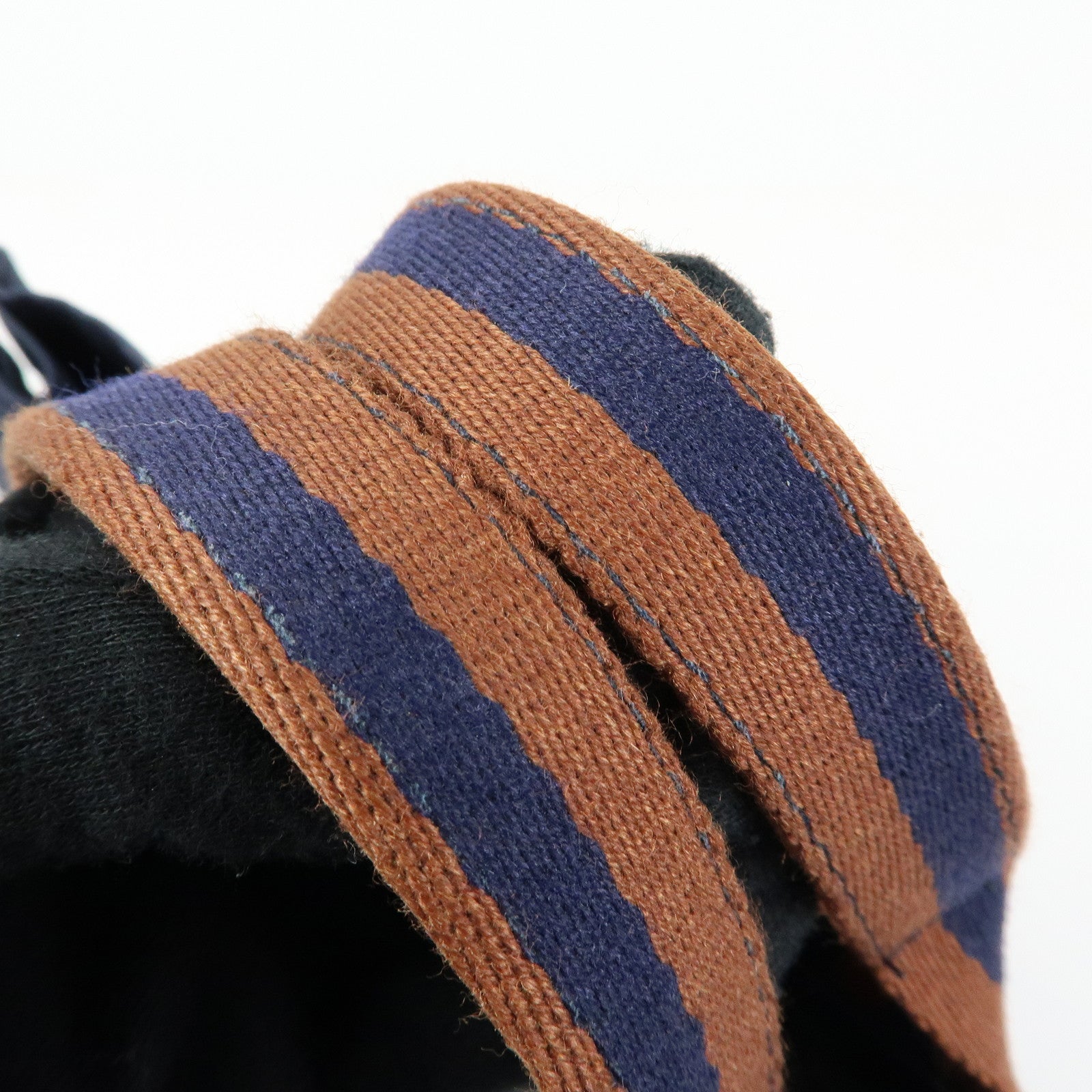 HERMES Fourre Tout Canvas PM Tote Bag Hand Bag Navy