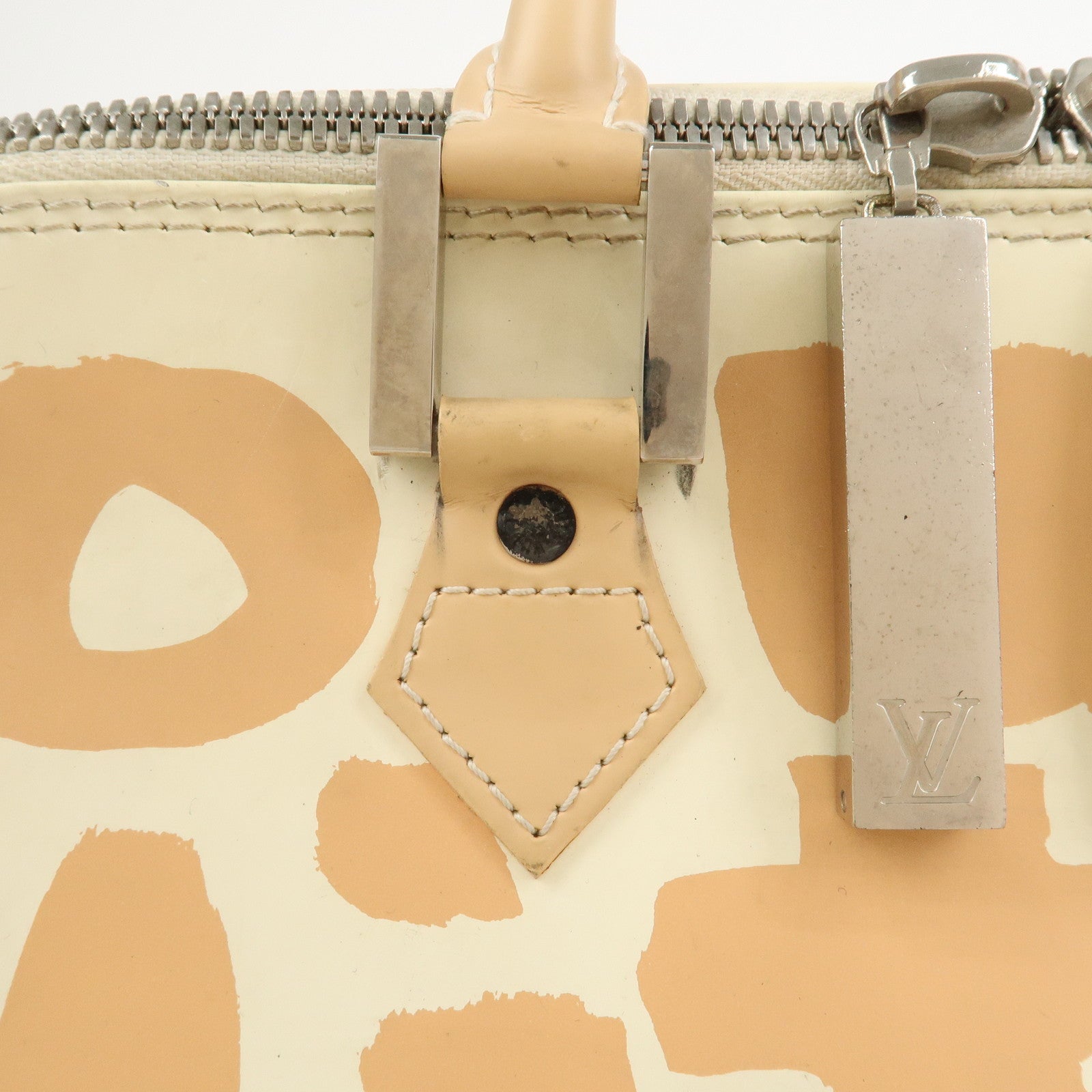Louis Vuitton Graffiti Alma Horizontal Leather Hand Bag Beige M92176